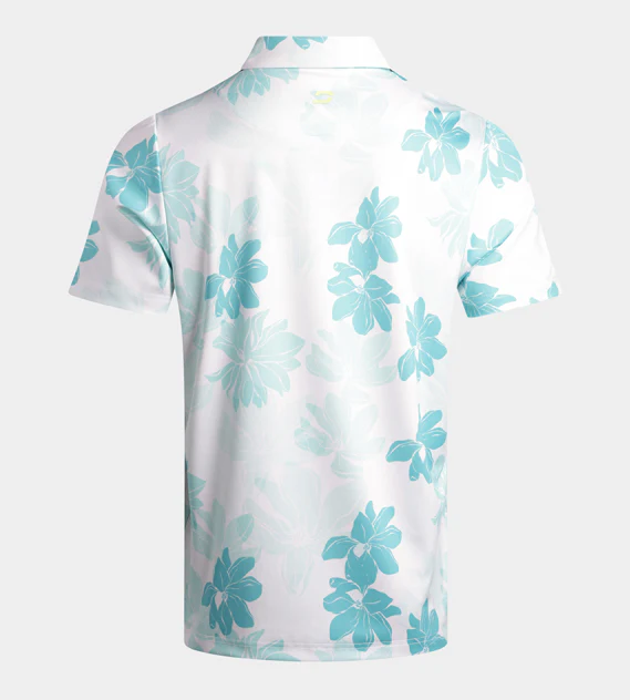 ABSTRACT FLOWER POLO - MINT - Image 3