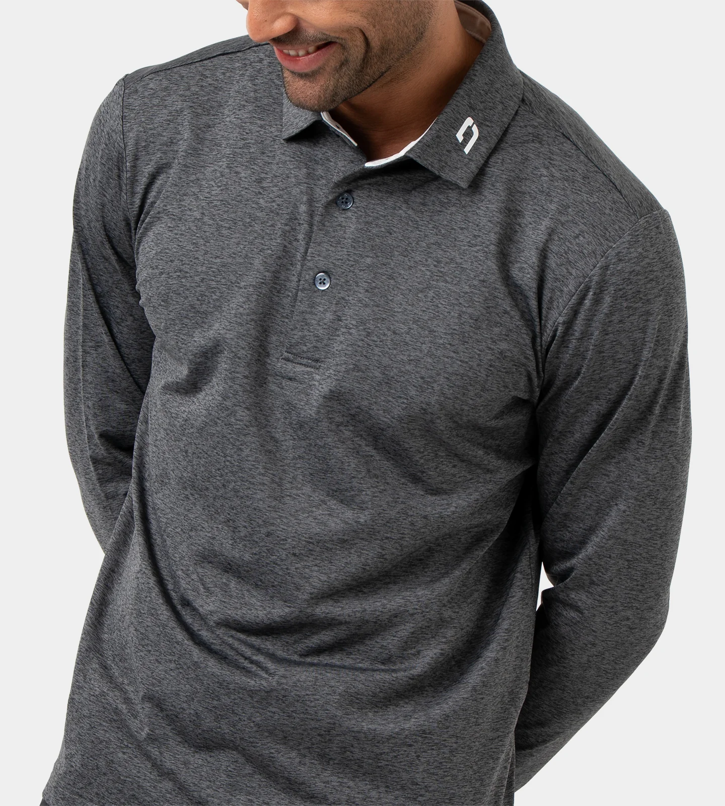 ARDENT FLEECE LINED POLO - BLACK - Image 5