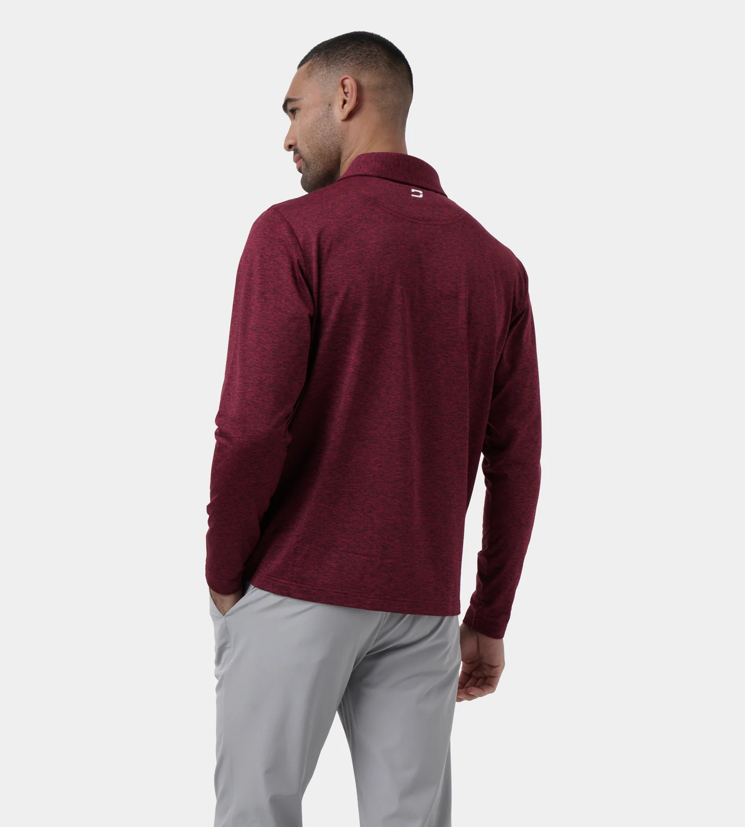 ARDENT FLEECE LINED POLO - BURGUNDY - Image 5