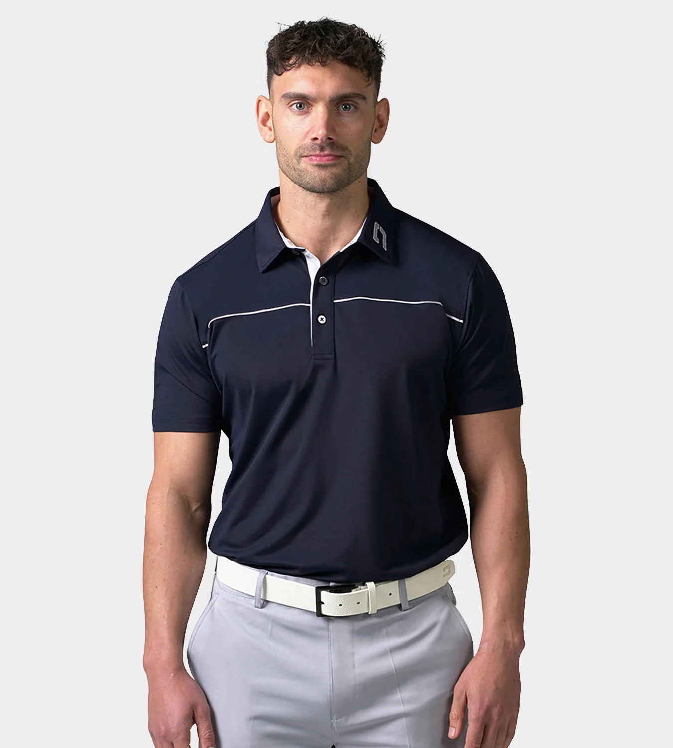 BLOCK PIQUE POLO - NAVY - Image 4