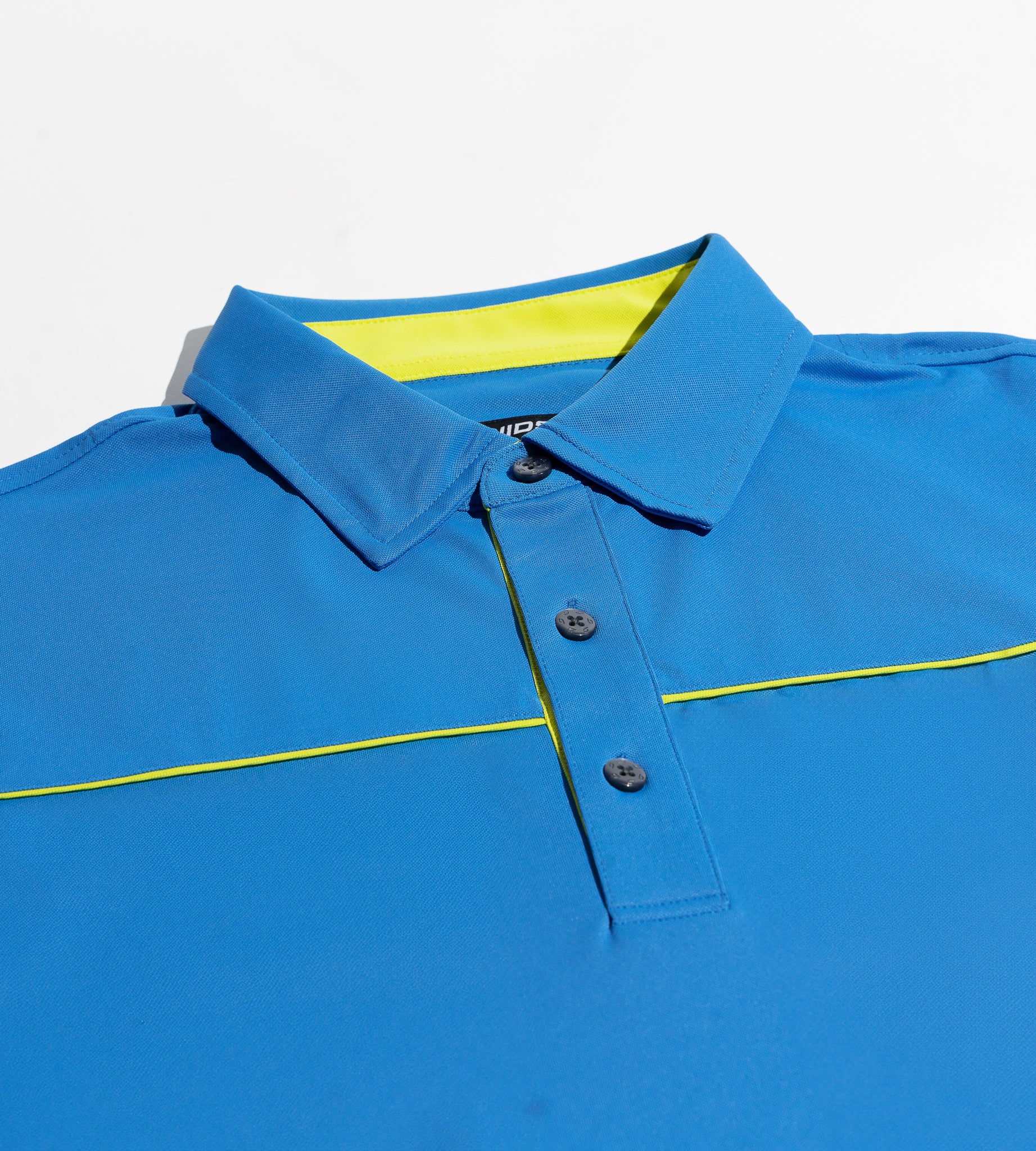 BLOCK PIQUE POLO - BLUE / LIME - Image 3