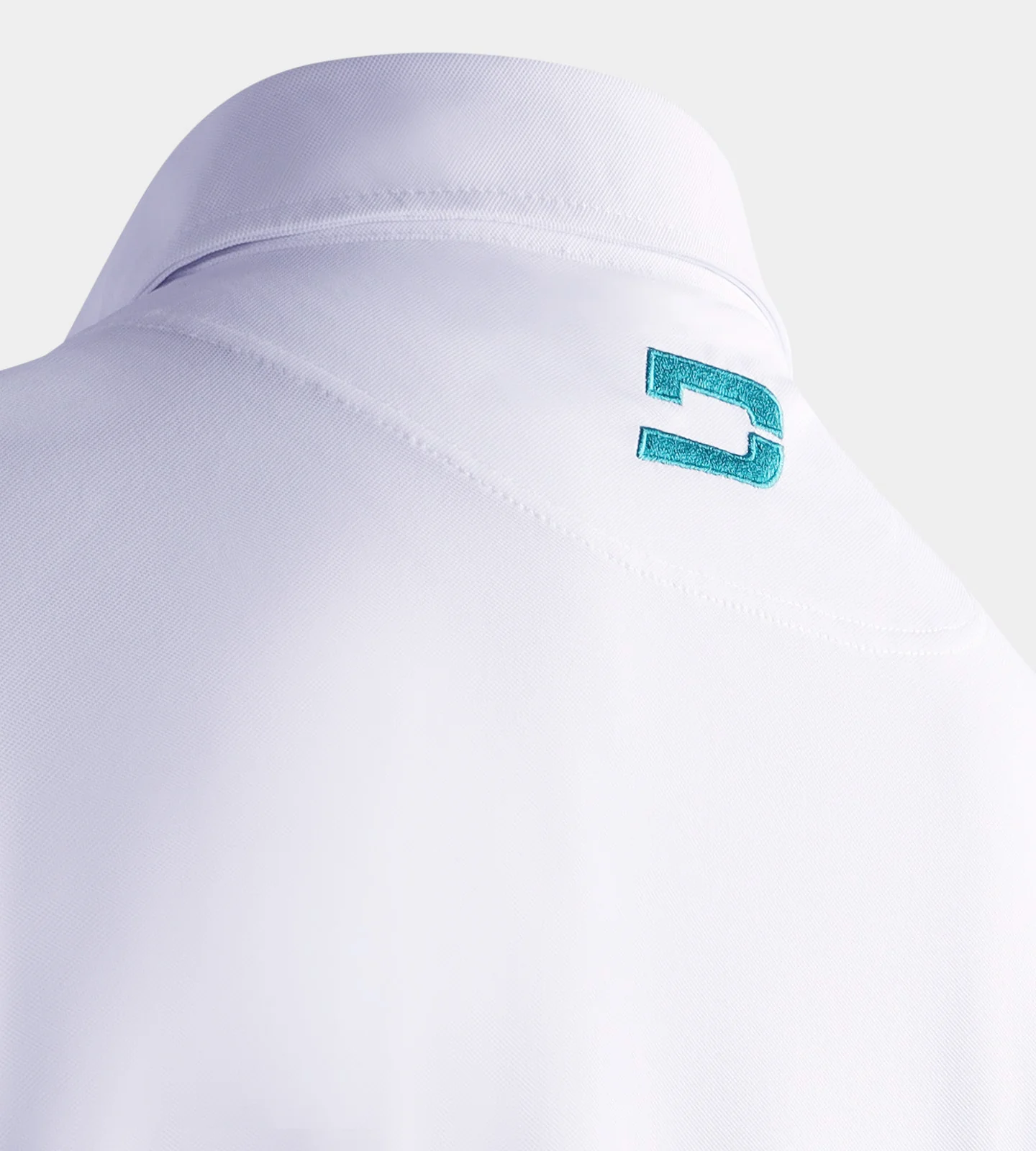 BLOCK PIQUE POLO - WHITE - Image 5