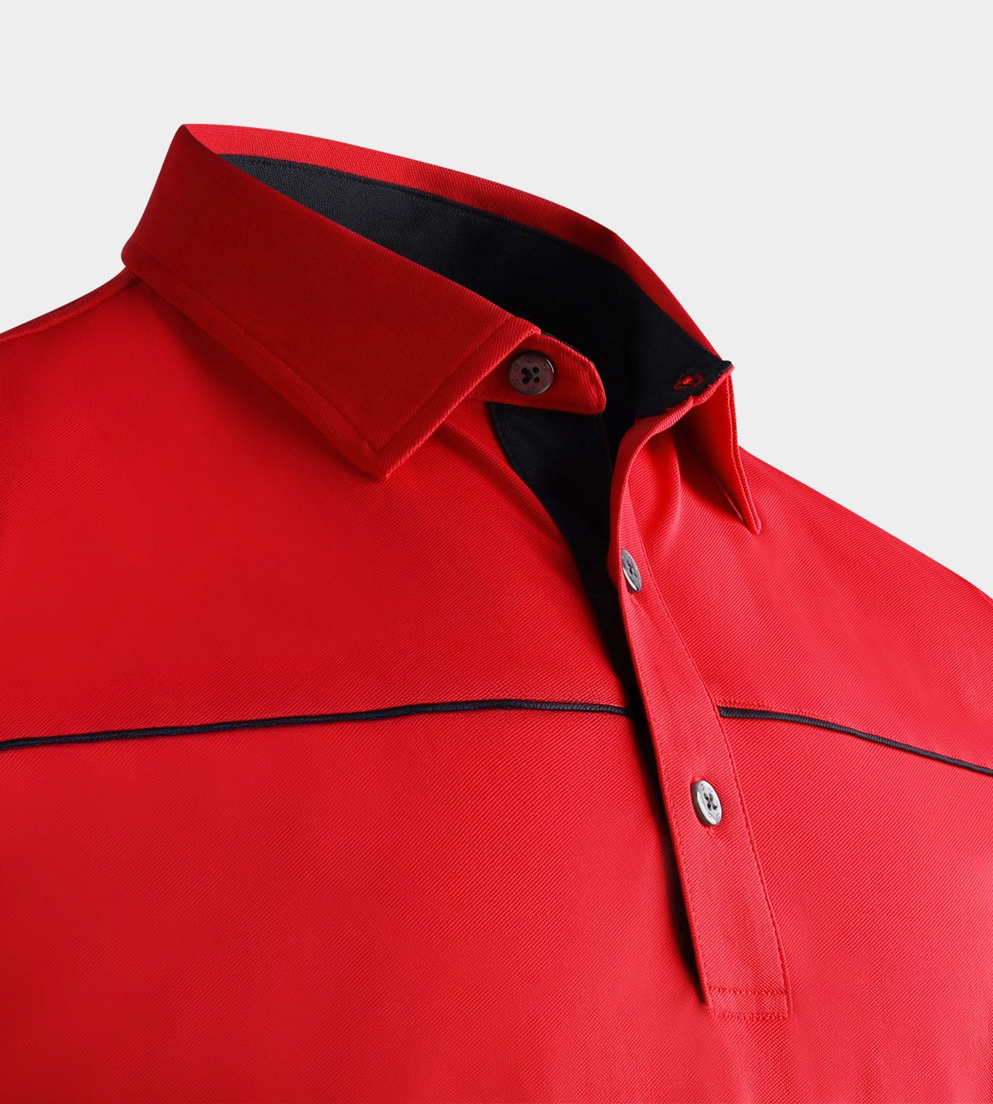 BLOCK PIQUE POLO - RED - Image 6