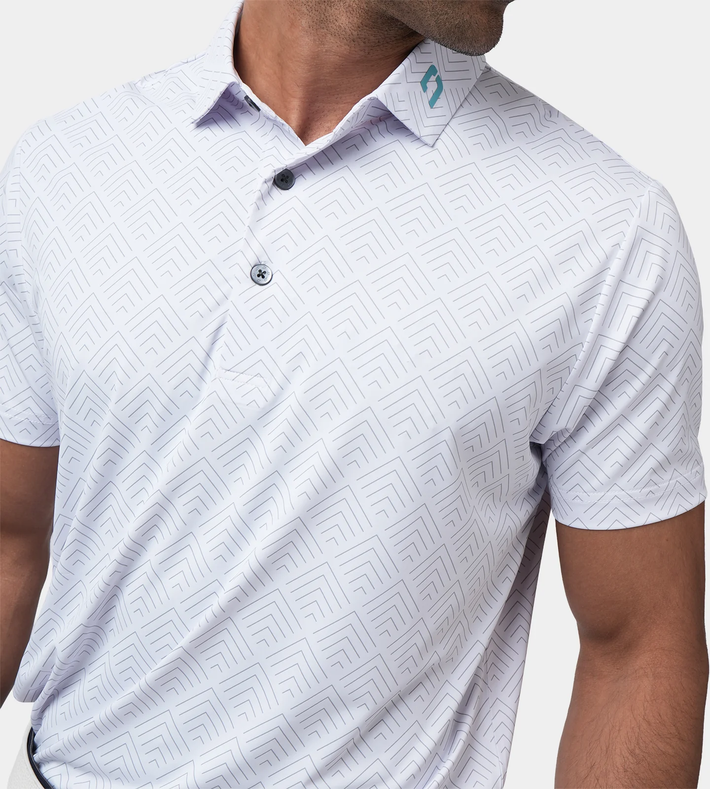 CHEVRON POLO - WHITE - Image 5