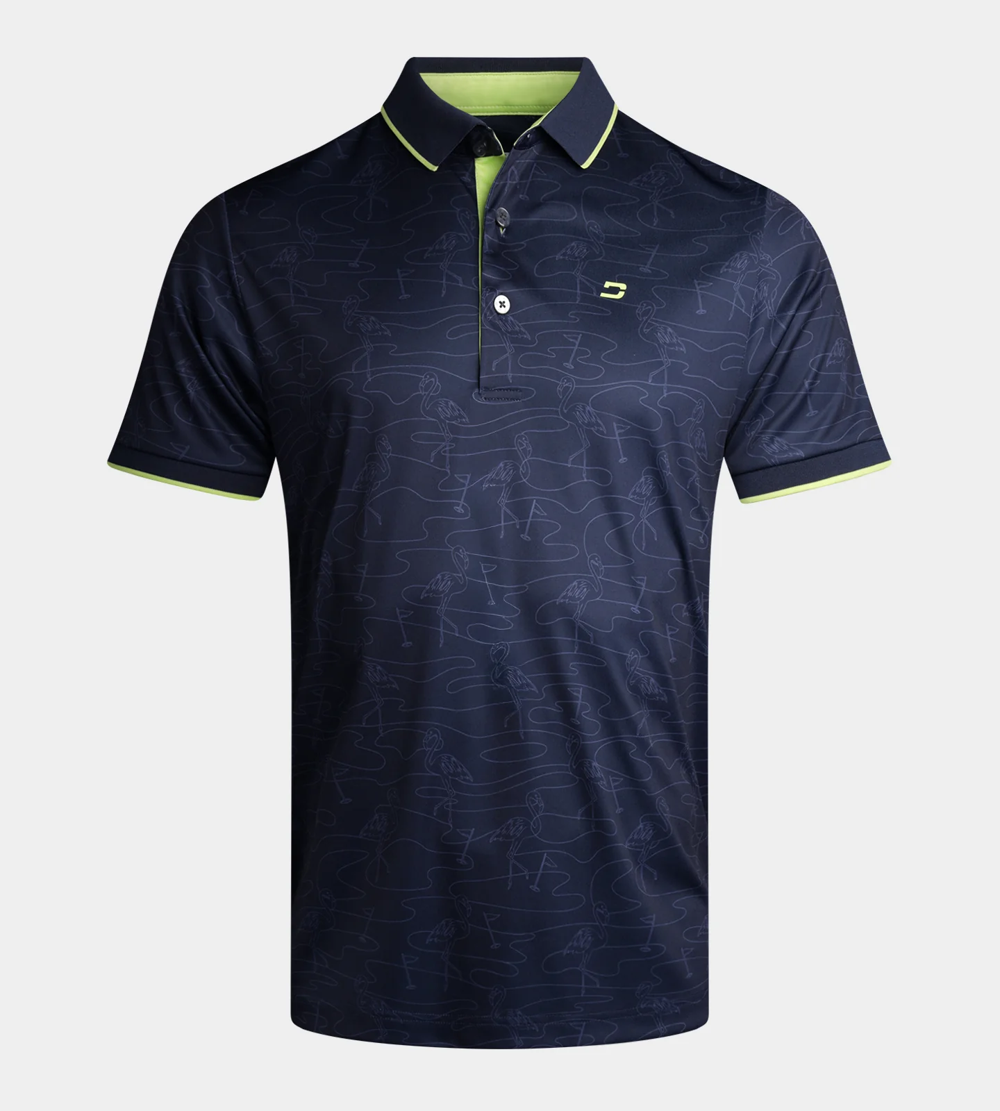 FLAMINGO FLAG POLO - NAVY