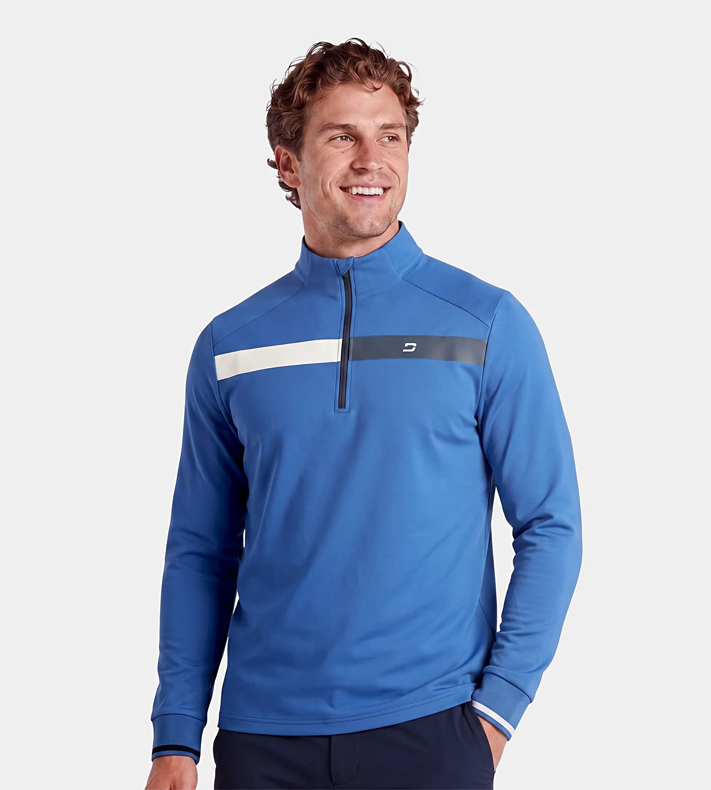 HALF N HALF MIDLAYER - BLUE - Image 2