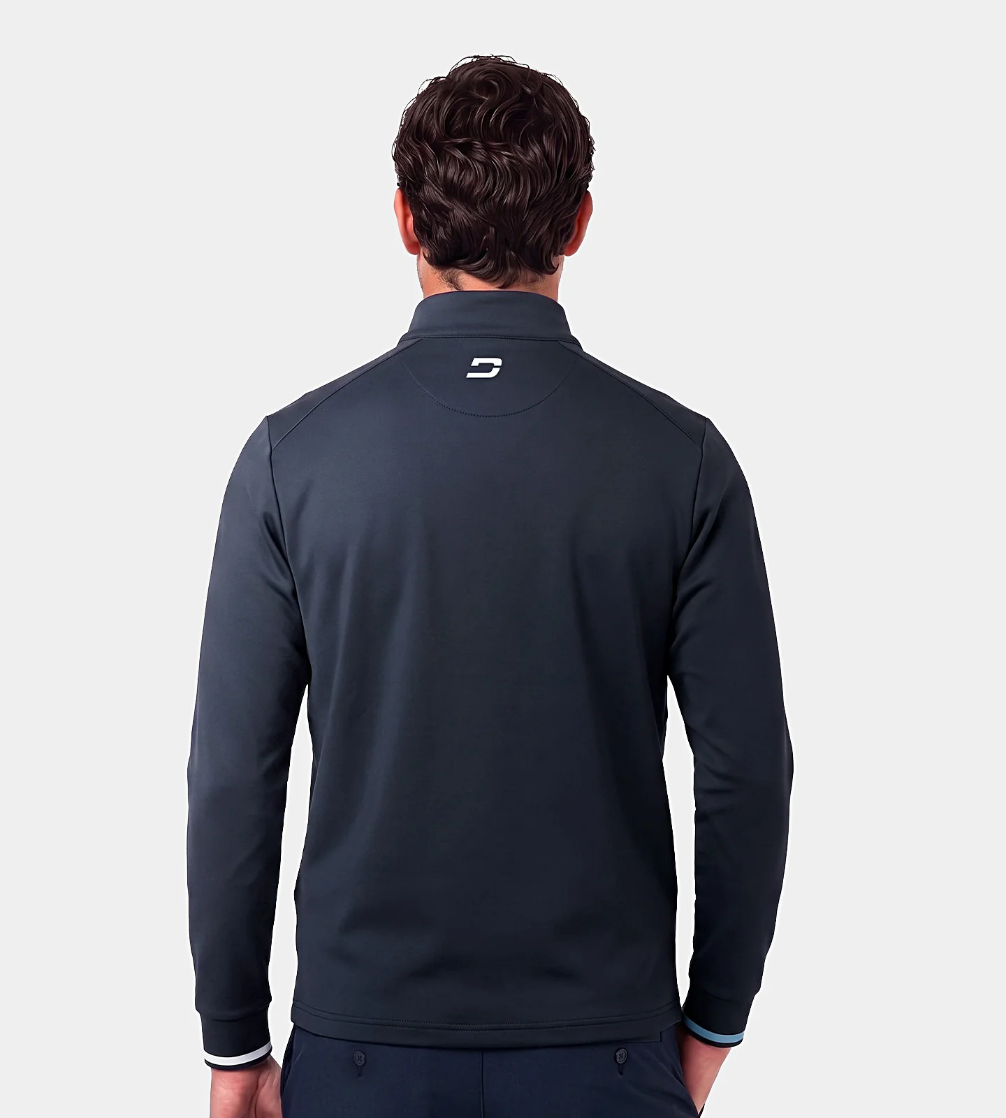 HALF N HALF MIDLAYER - NAVY - Image 4