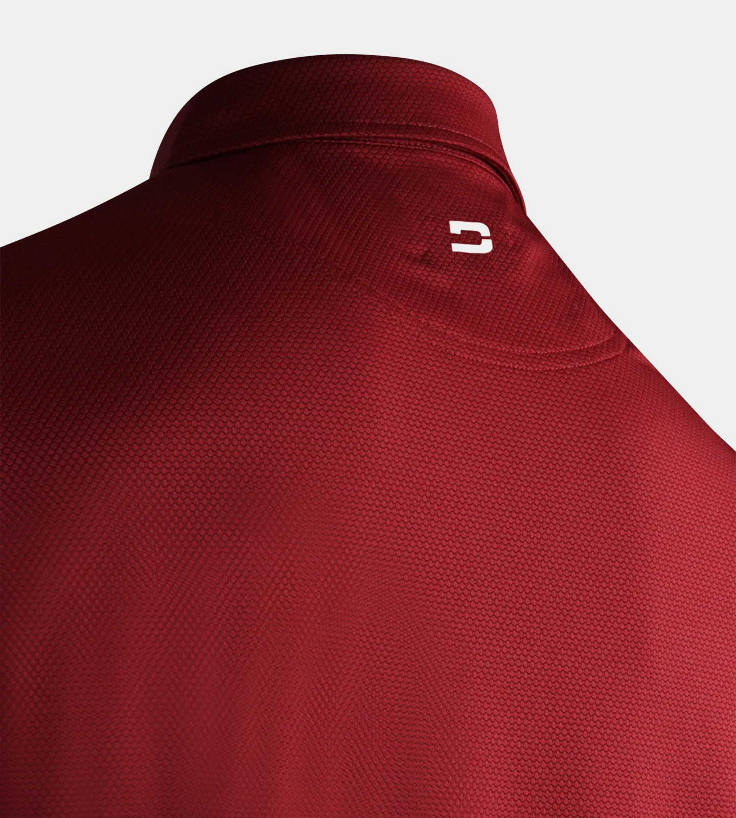 HONEYCOMB POLO - BURGUNDY - Image 6