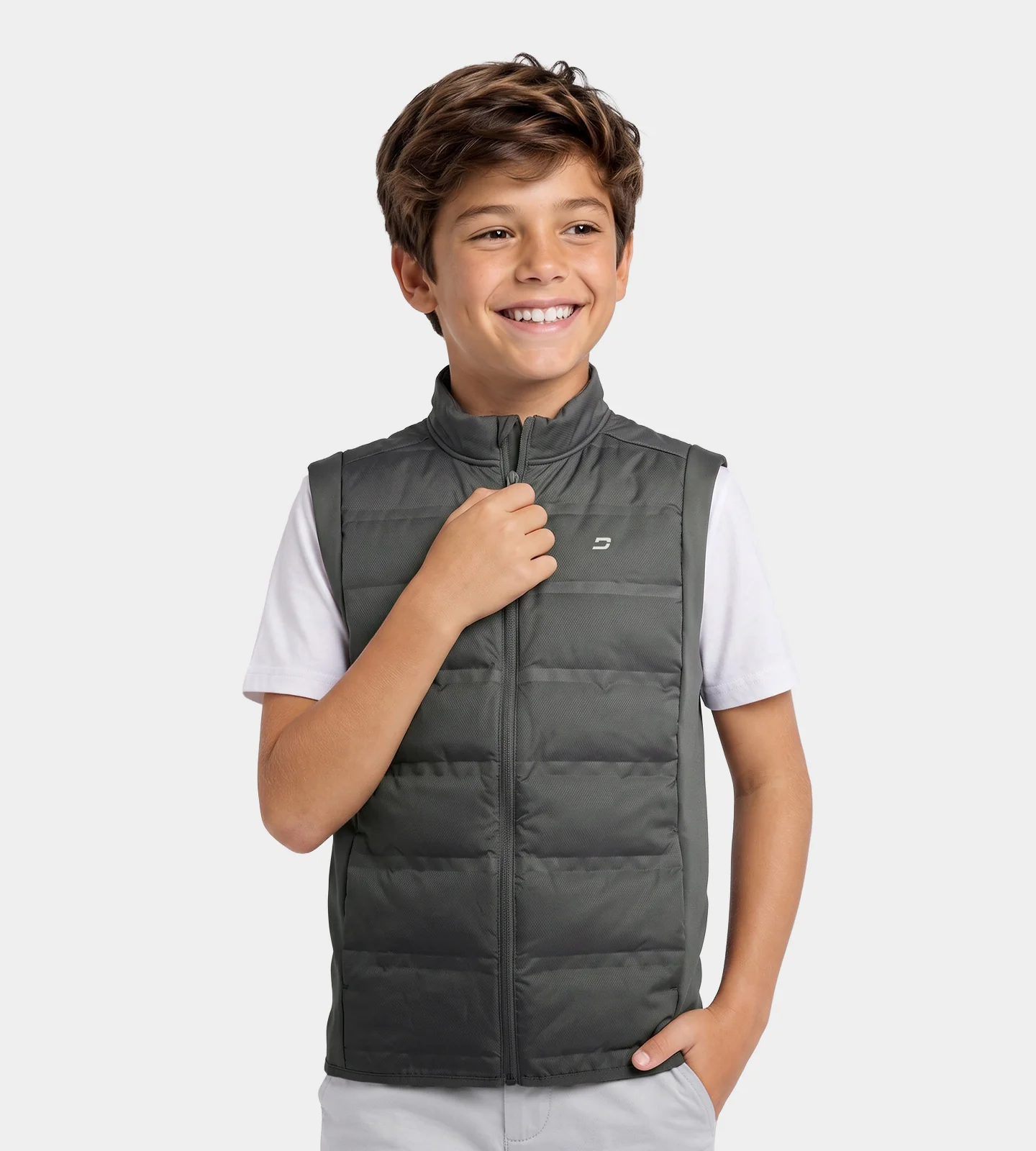 KIDS CREST GILET - CHARCOAL - Image 2