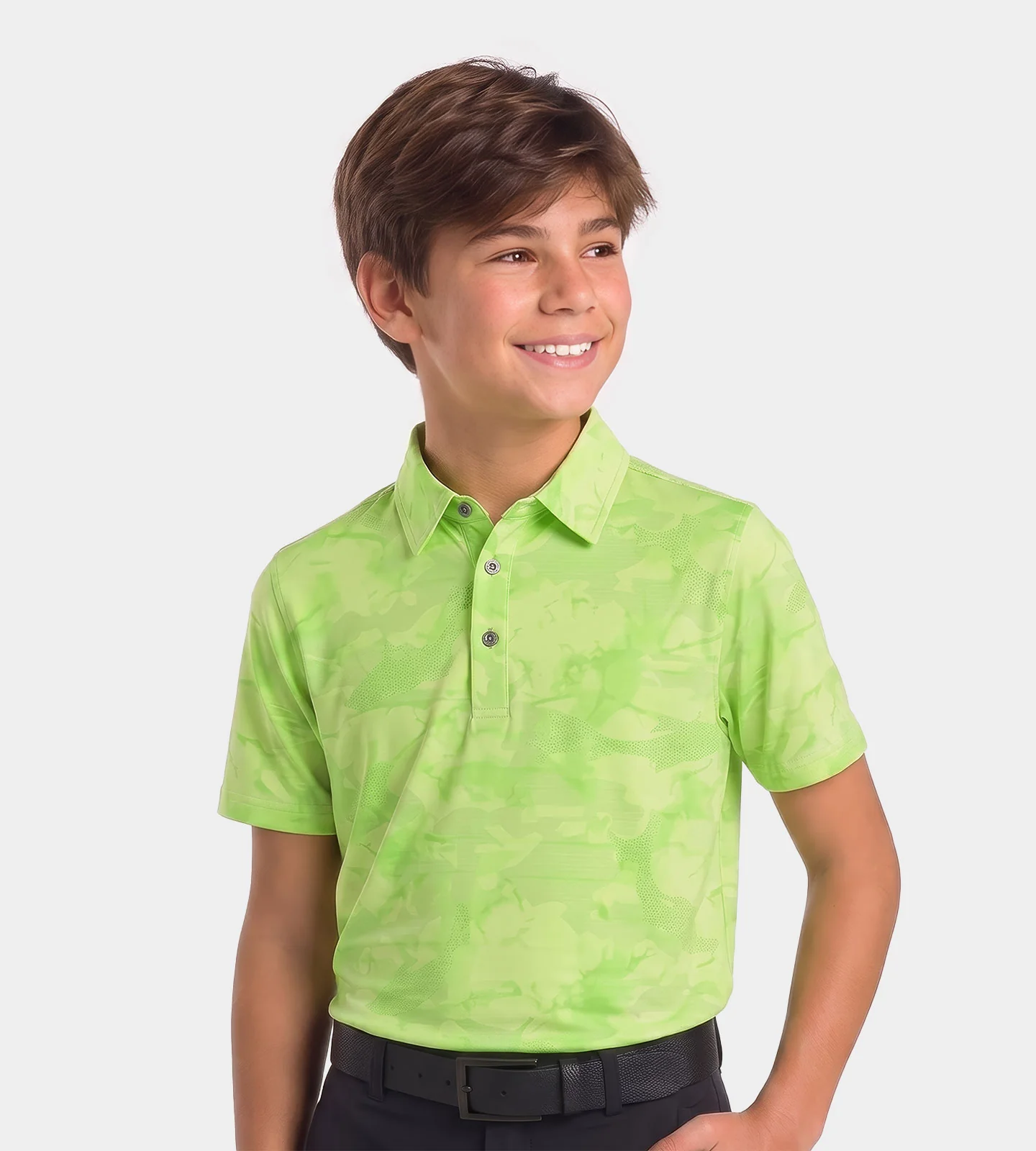 KIDS HORIZON POLO - LIME - Image 2