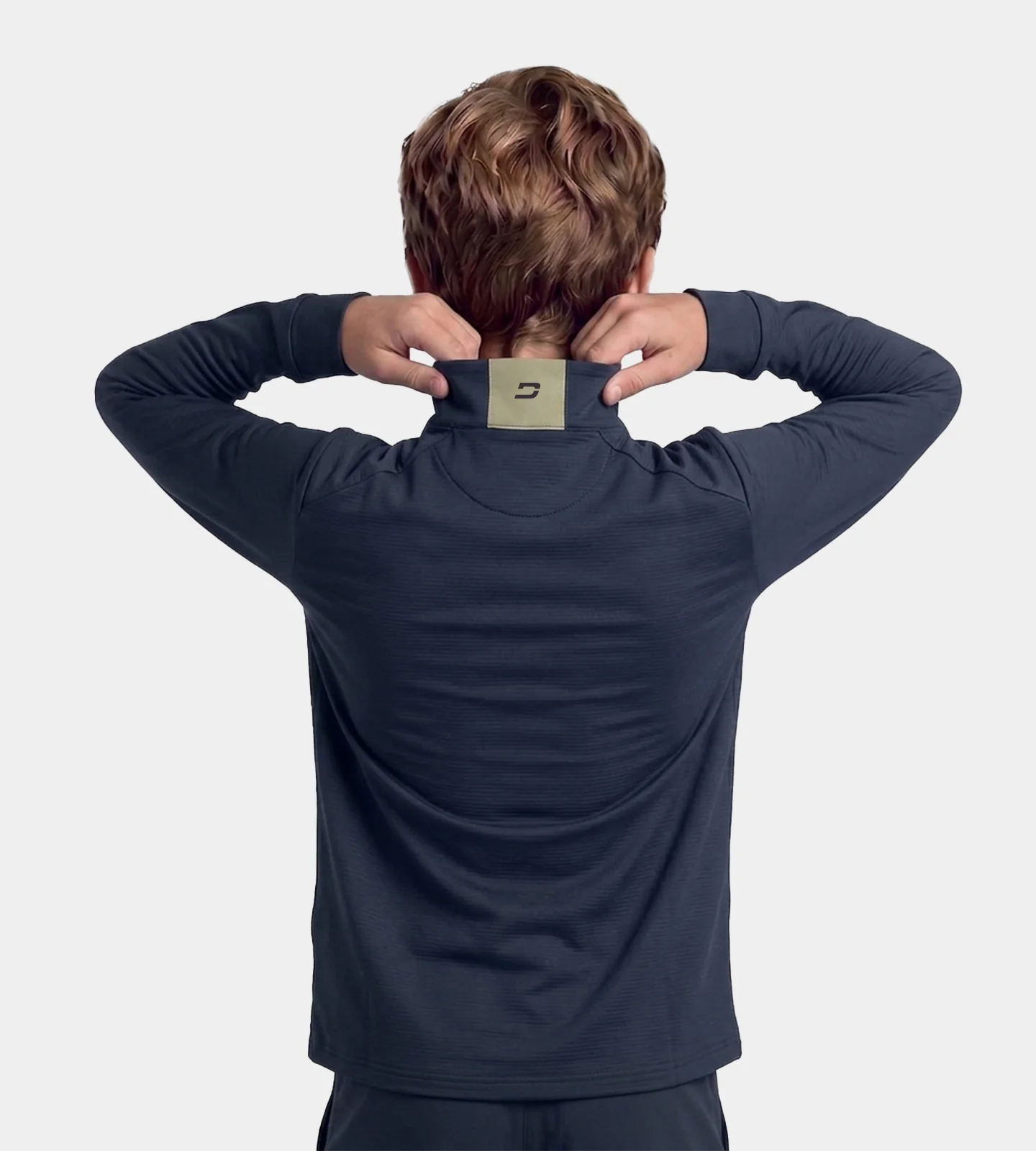 KIDS RIBBED PINE MIDLAYER - NAVY - Image 4