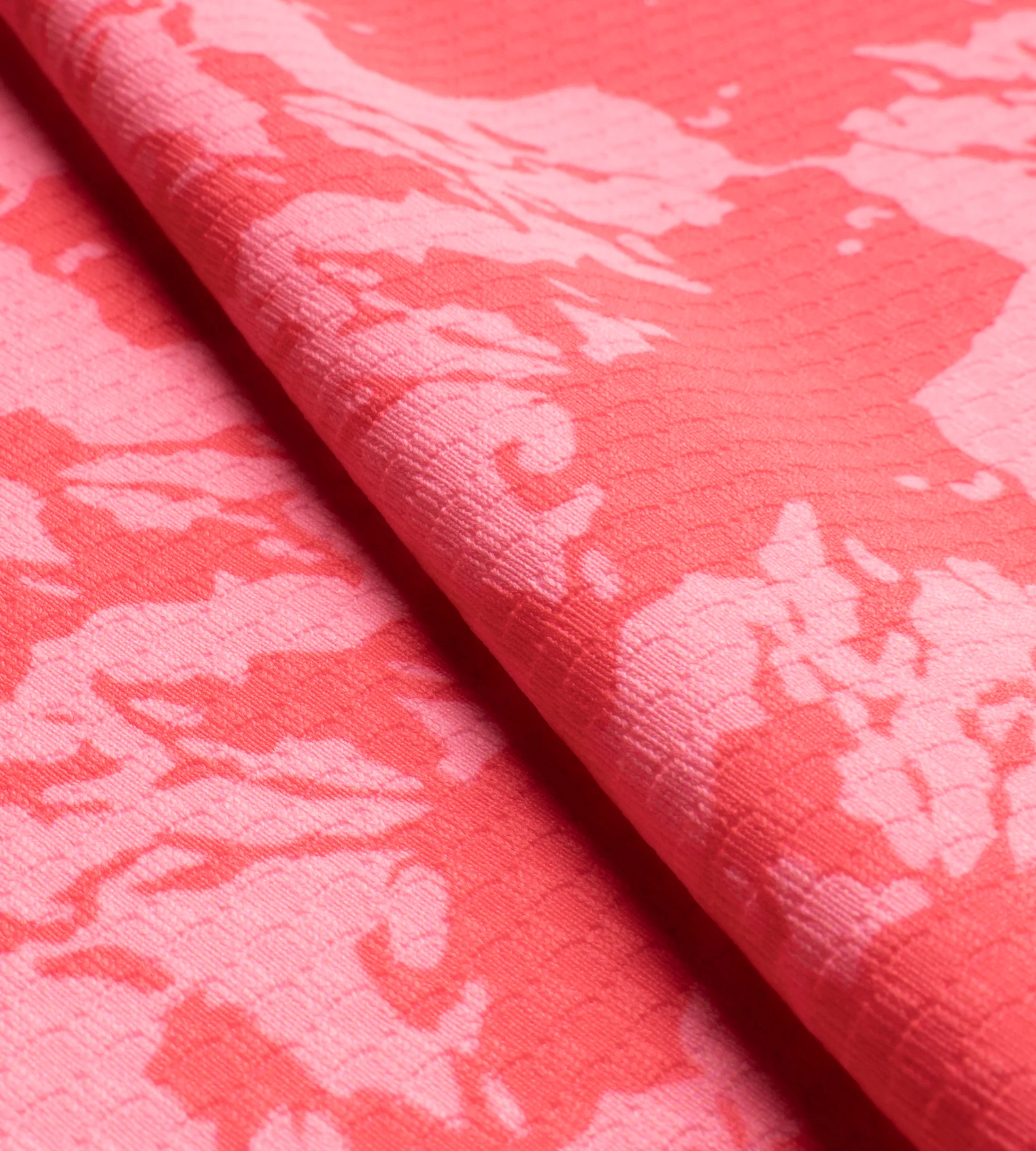 LADIES ABSTRACT EMOTIVE POLO - CORAL - Image 7