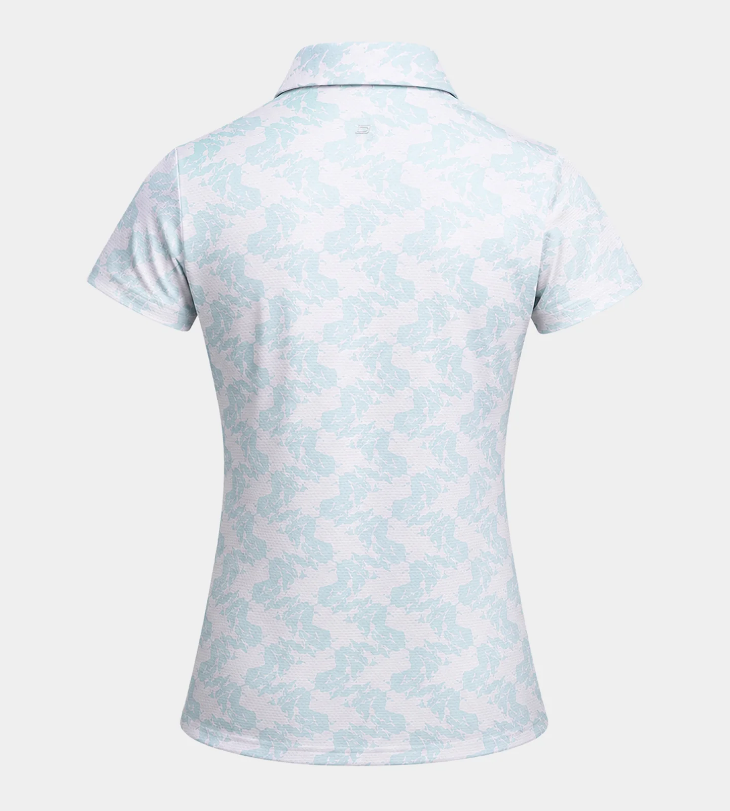 LADIES ABSTRACT EMOTIVE POLO - WHITE - Image 4