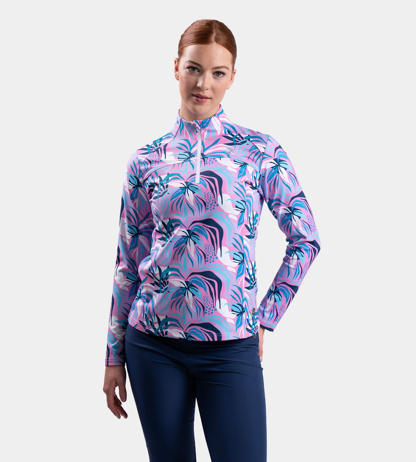 LADIES BIRDIE MIDLAYER - TROPIC PINK