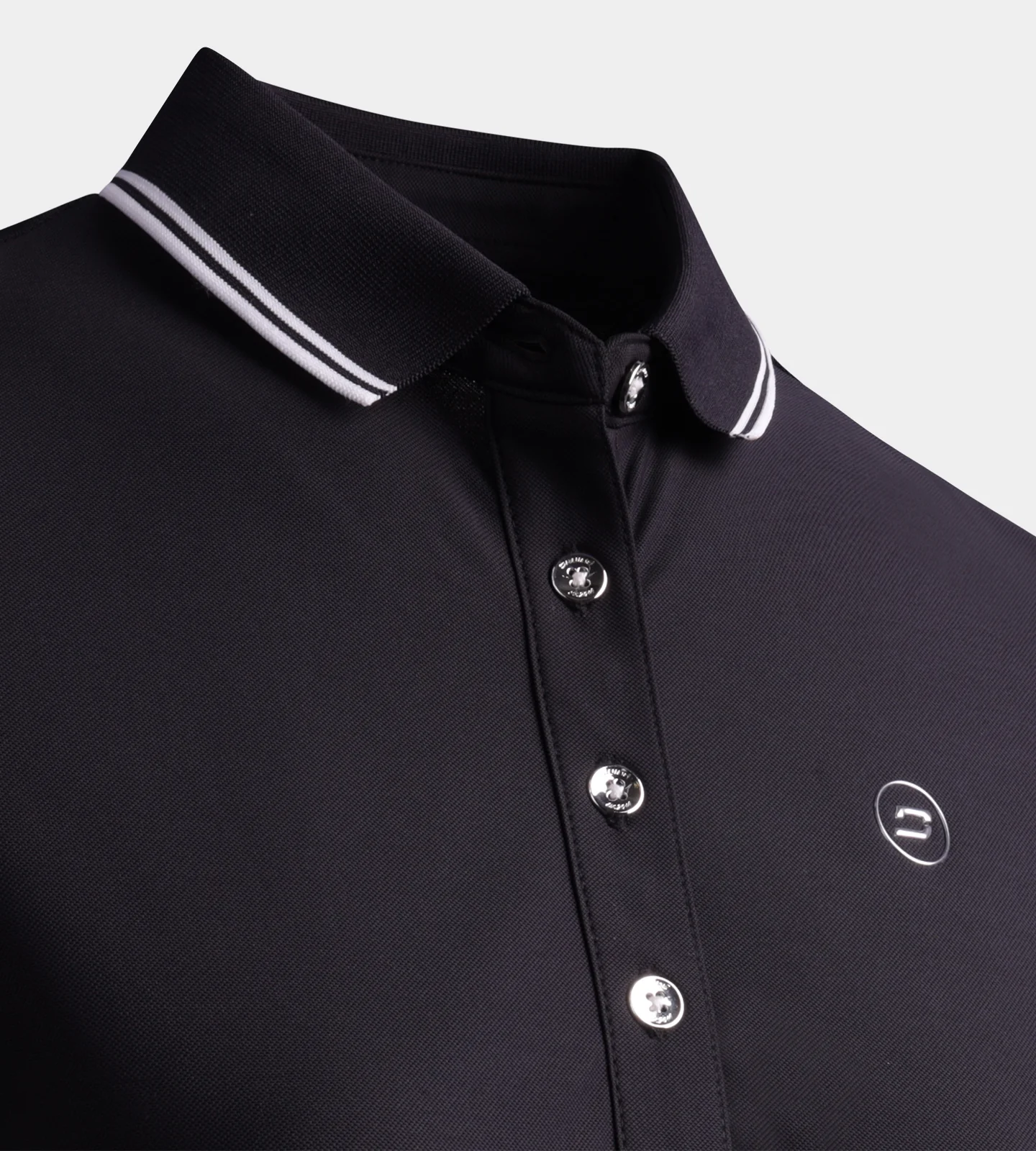 LADIES CLASSIC FIT POLO - BLACK - Image 7