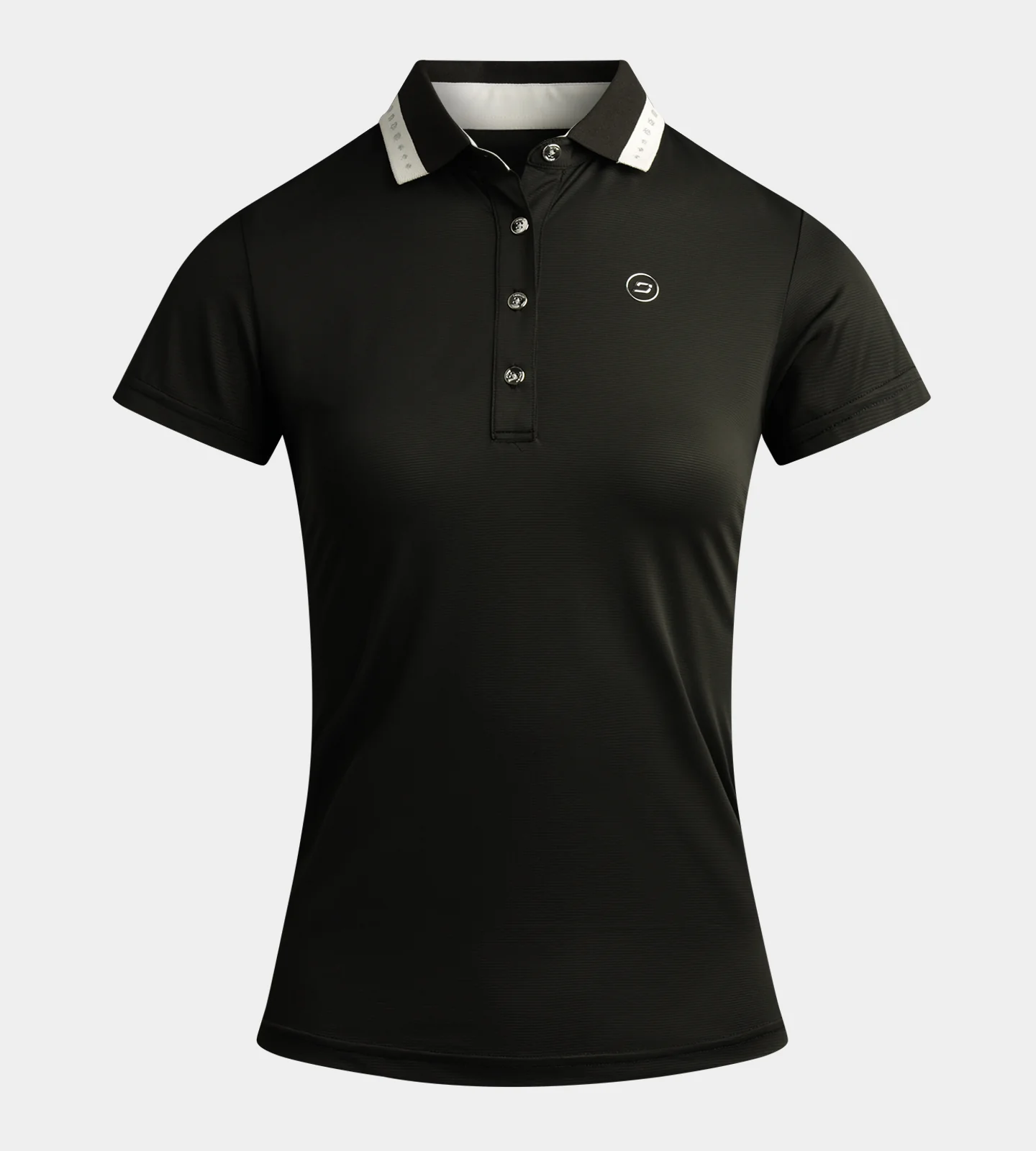 LADIES COUTURE POLO - BLACK - Image 4