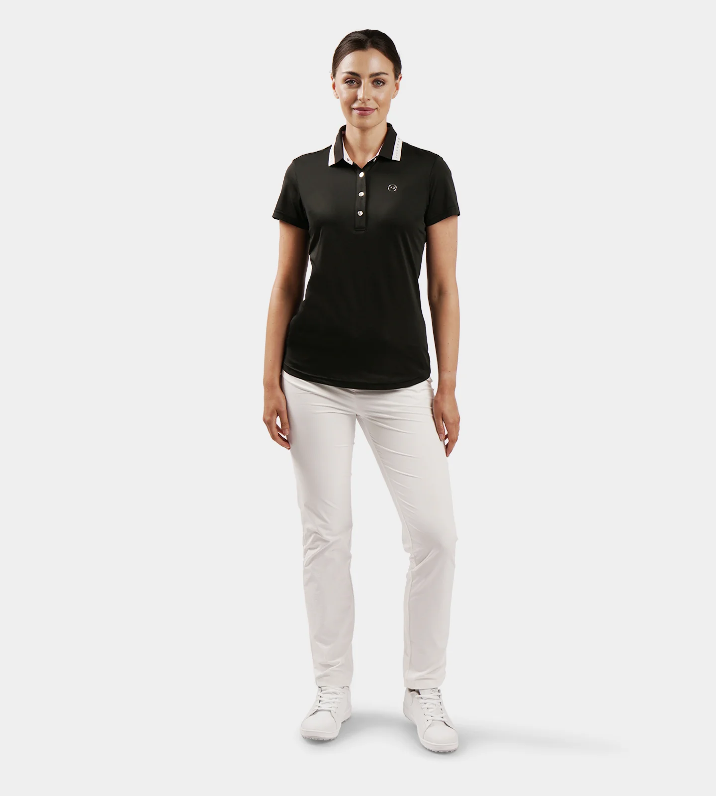 LADIES COUTURE POLO - BLACK - Image 9