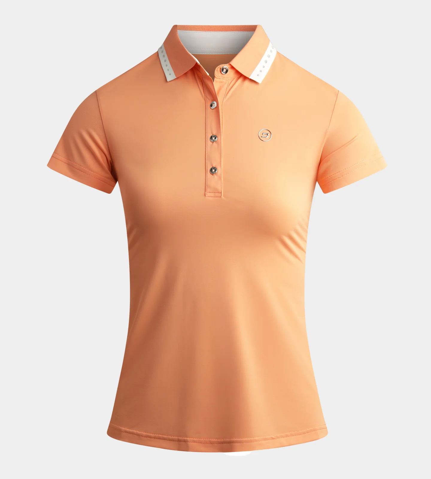 LADIES COUTURE POLO - CORAL - Image 4