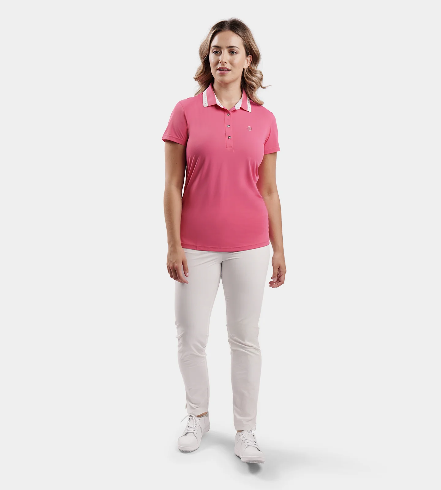 LADIES COUTURE POLO - PINK - Image 9