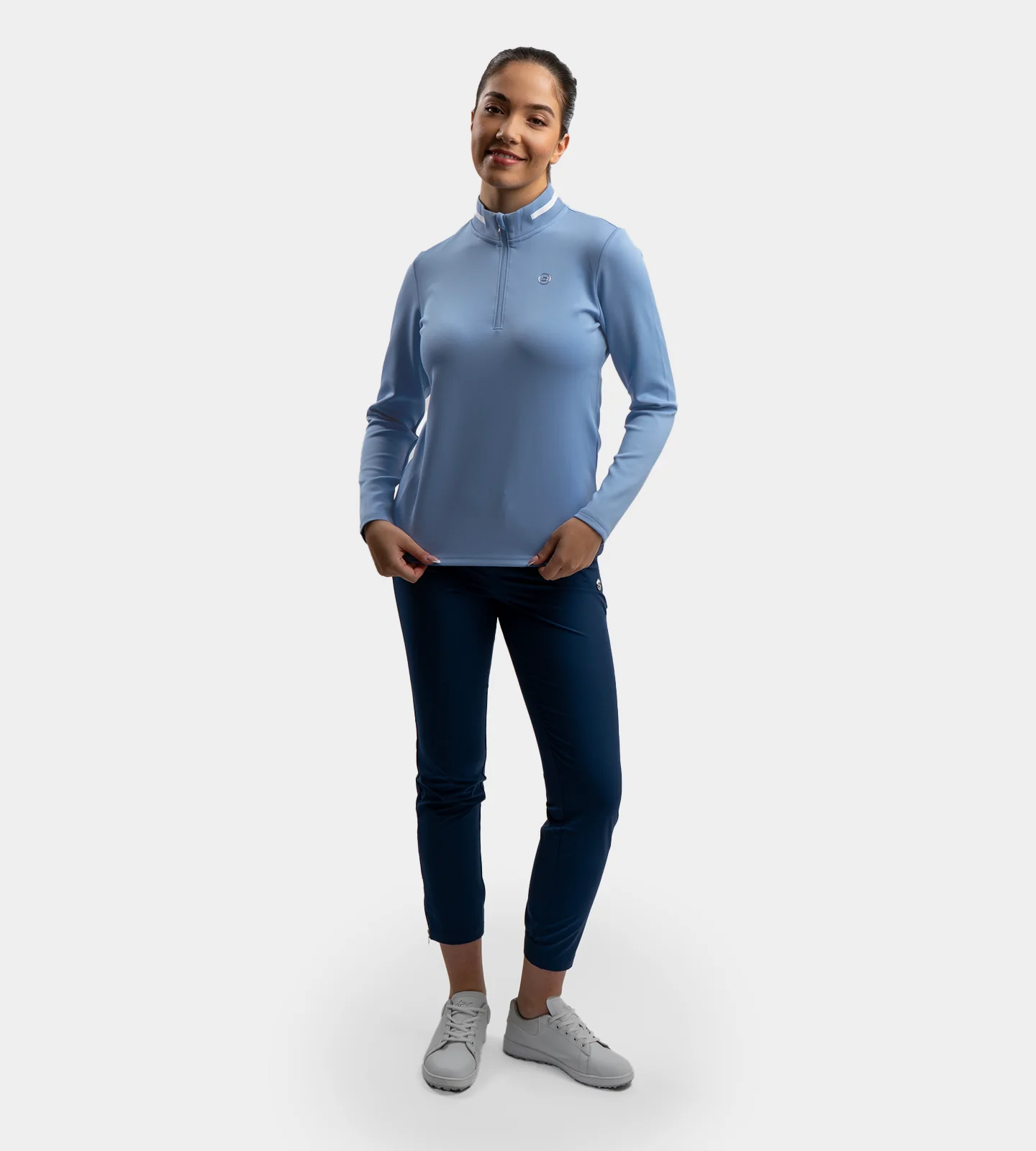 LADIES FAIRWAY FLEX MIDLAYER - DENIM - Image 7
