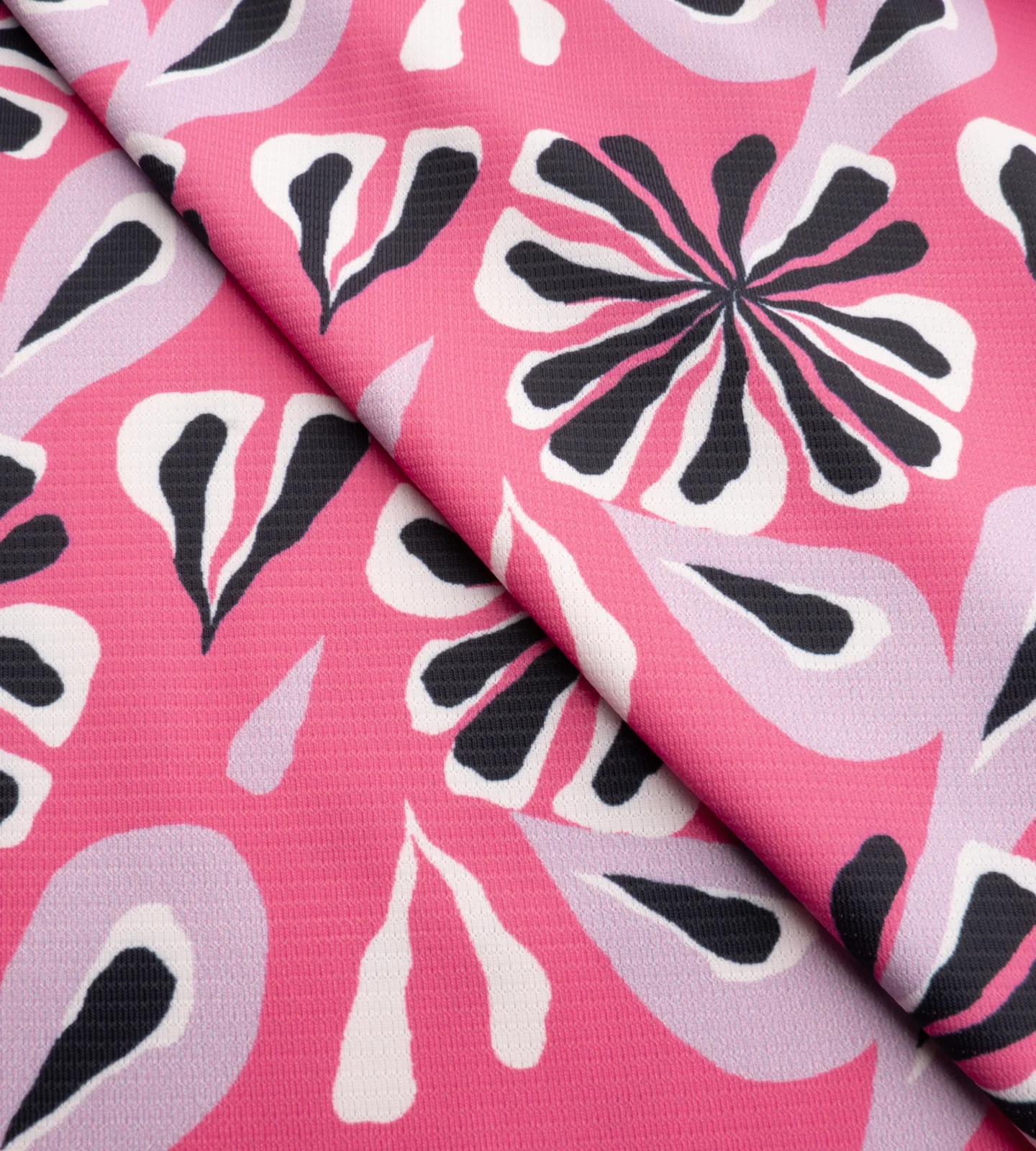 LADIES FLORAL POLO - PINK - Image 5