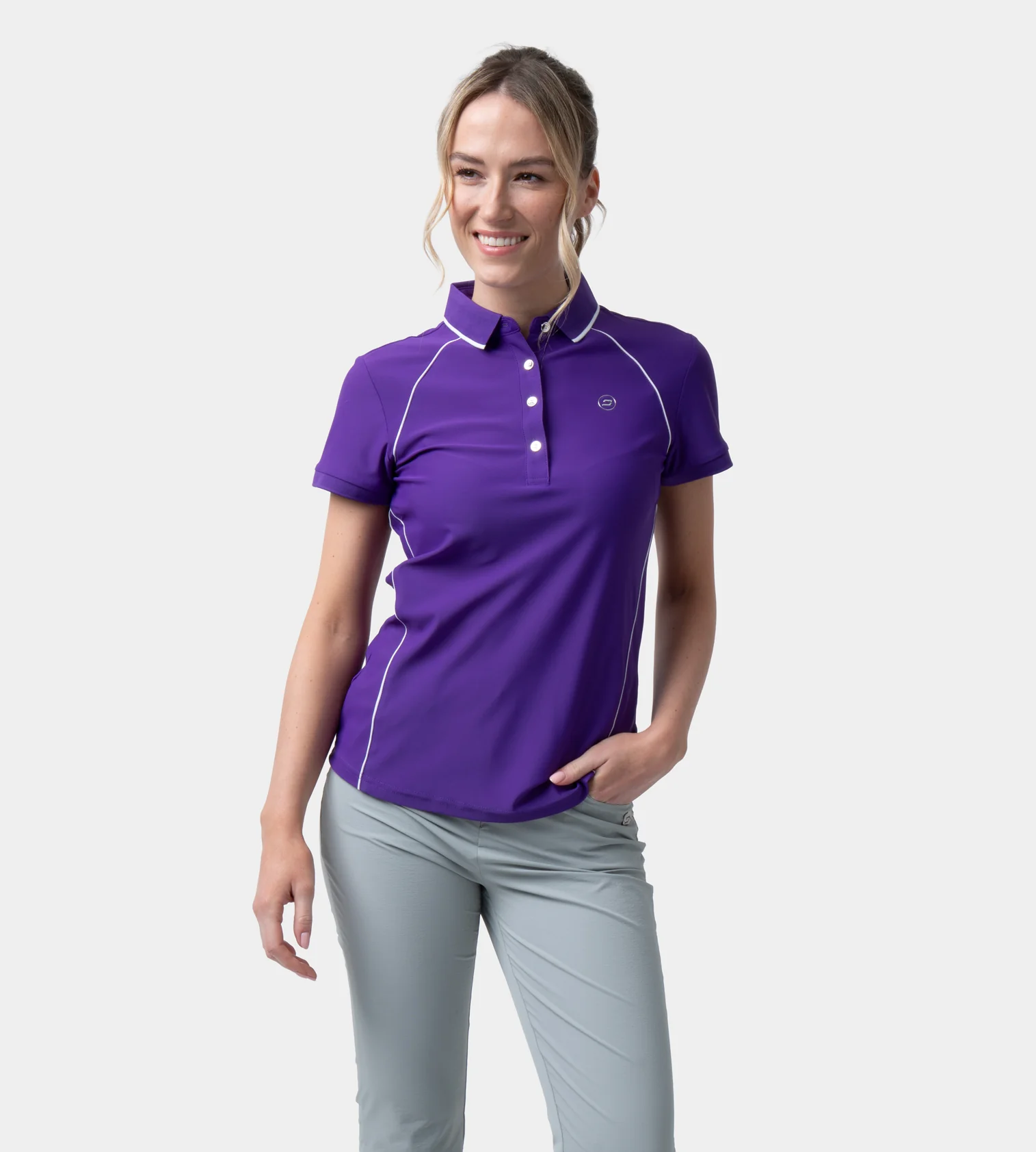 LADIES FORM POLO - PURPLE