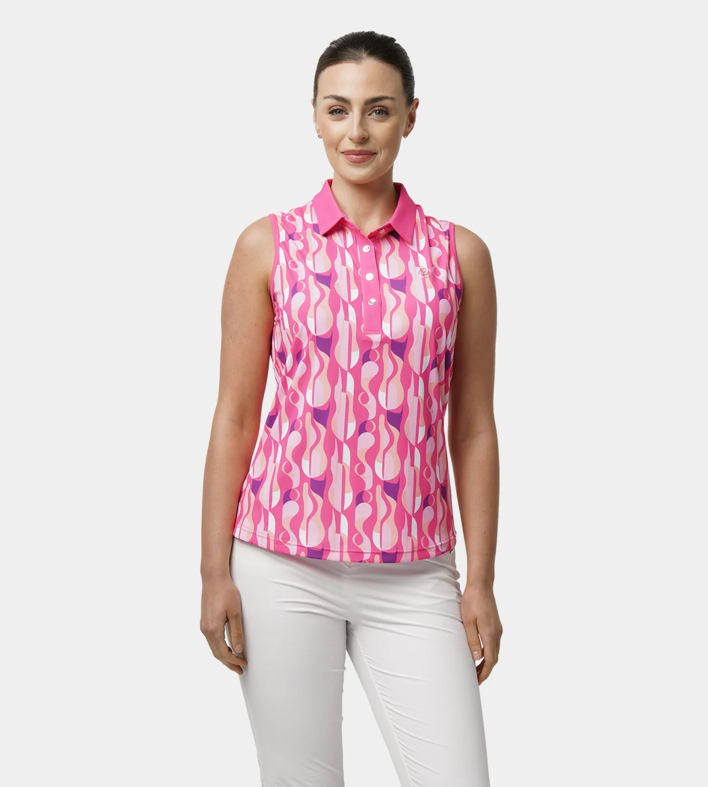 LADIES GRIFFON POLO - BRIGHT PINK