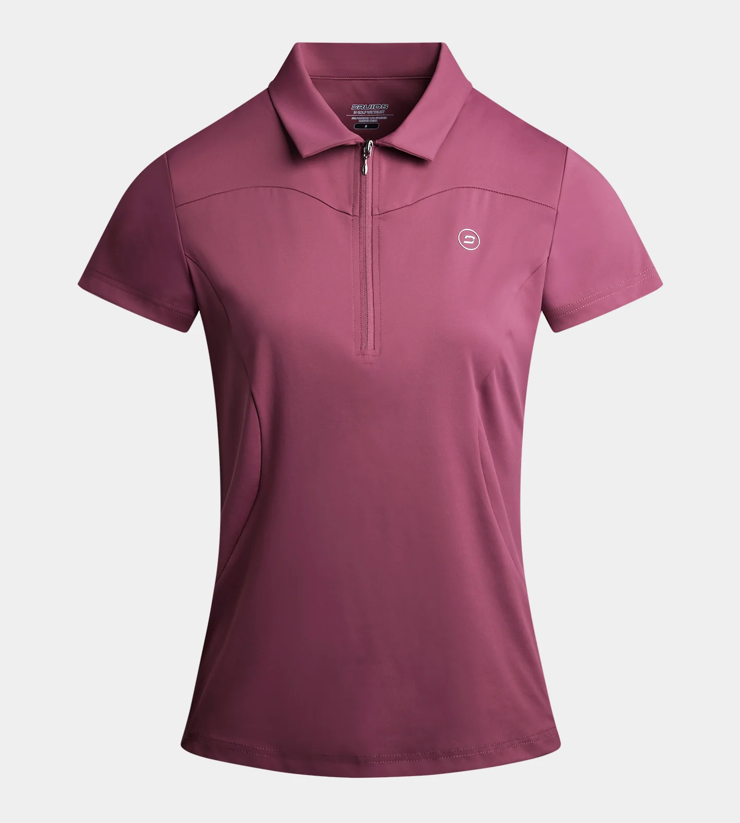 LADIES HEART ZIP POLO - MULBERRY - Image 4