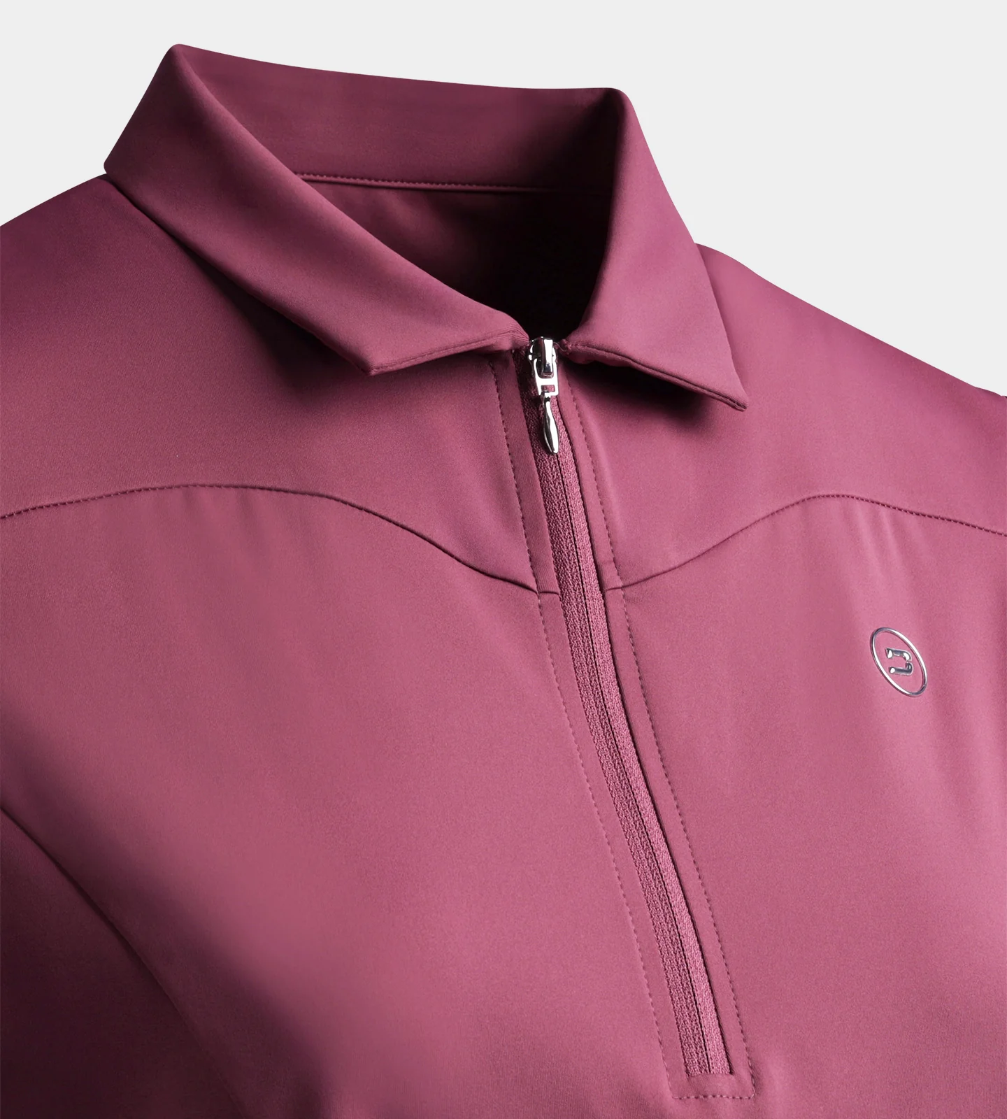 LADIES HEART ZIP POLO - MULBERRY - Image 6