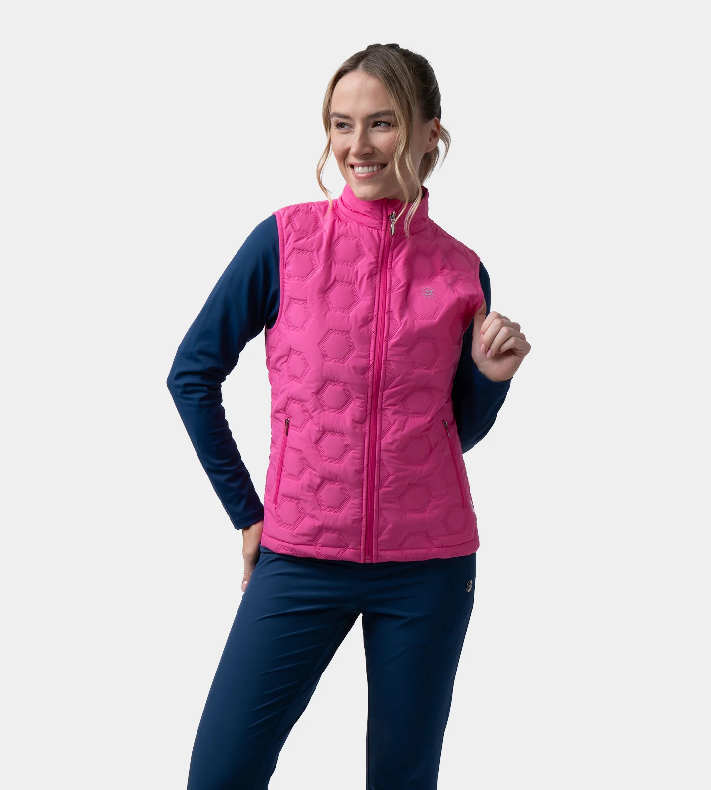 LADIES HEXA PERFORMANCE GILET - BRIGHT PINK