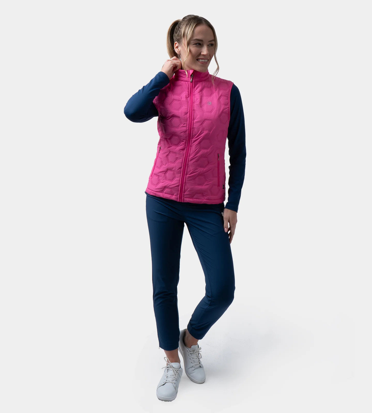 LADIES HEXA PERFORMANCE GILET - BRIGHT PINK - Image 4