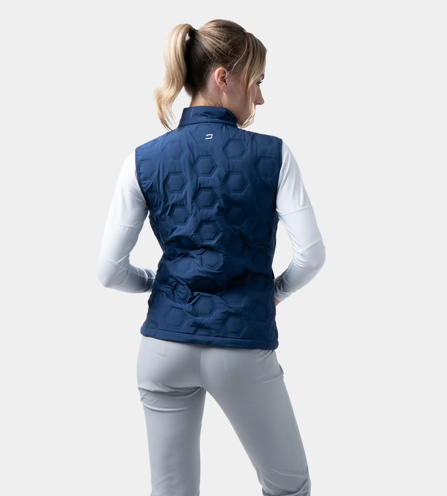 LADIES HEXA PERFORMANCE GILET - NAVY - Image 2