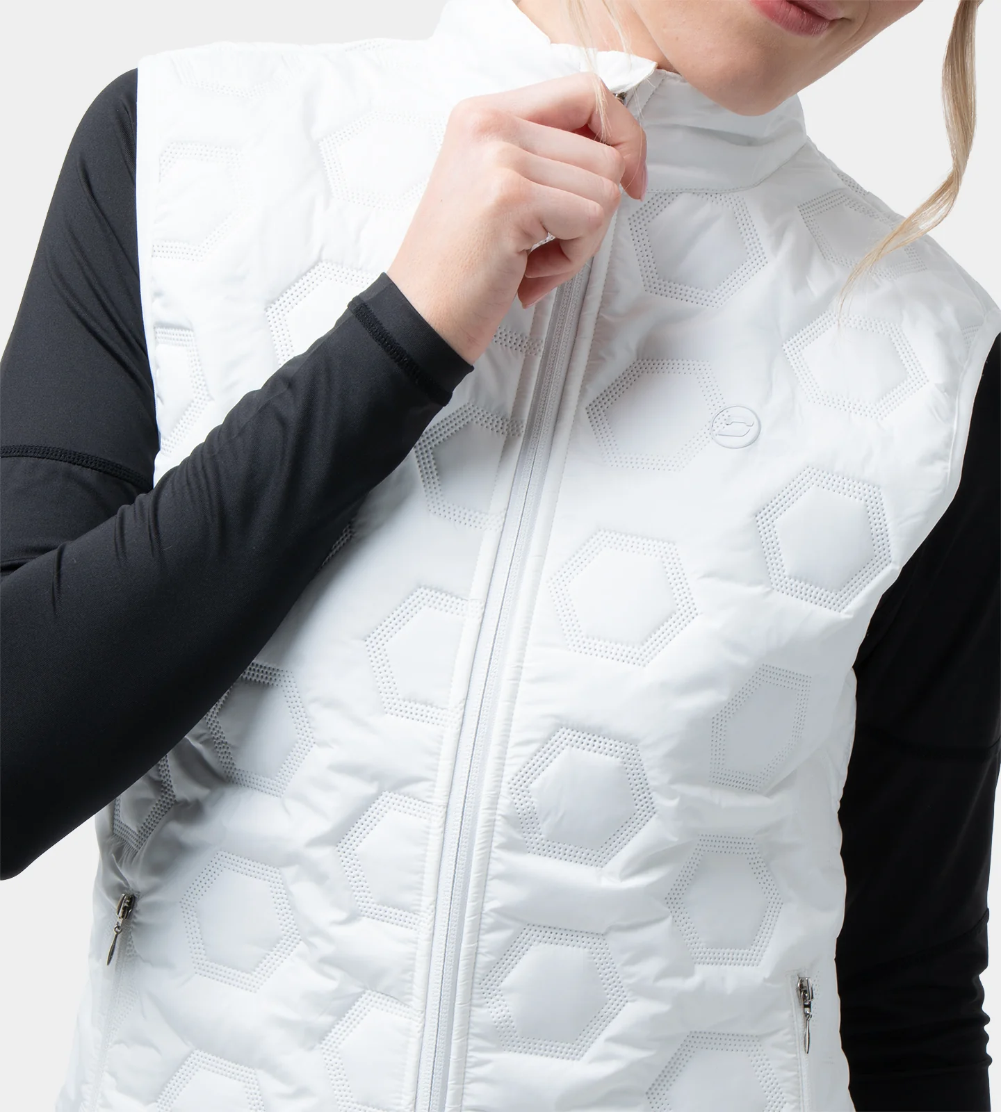 LADIES HEXA PERFORMANCE GILET - WHITE - Image 3