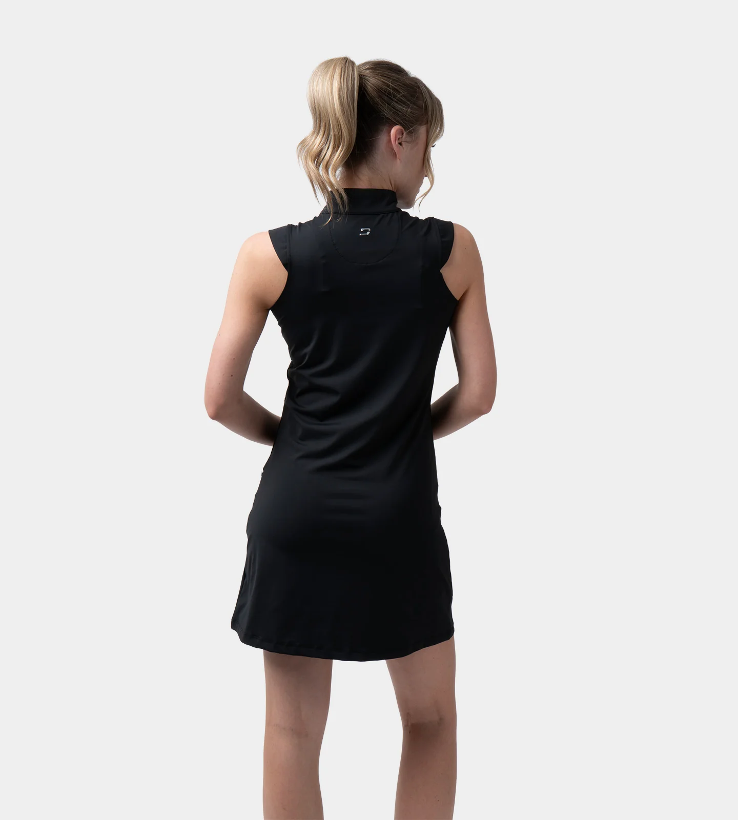 LADIES LUXE CAP DRESS - BLACK - Image 2