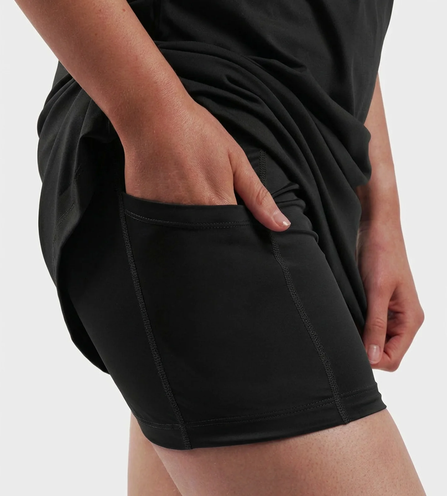 LADIES LUXE DRESS - BLACK - Image 6