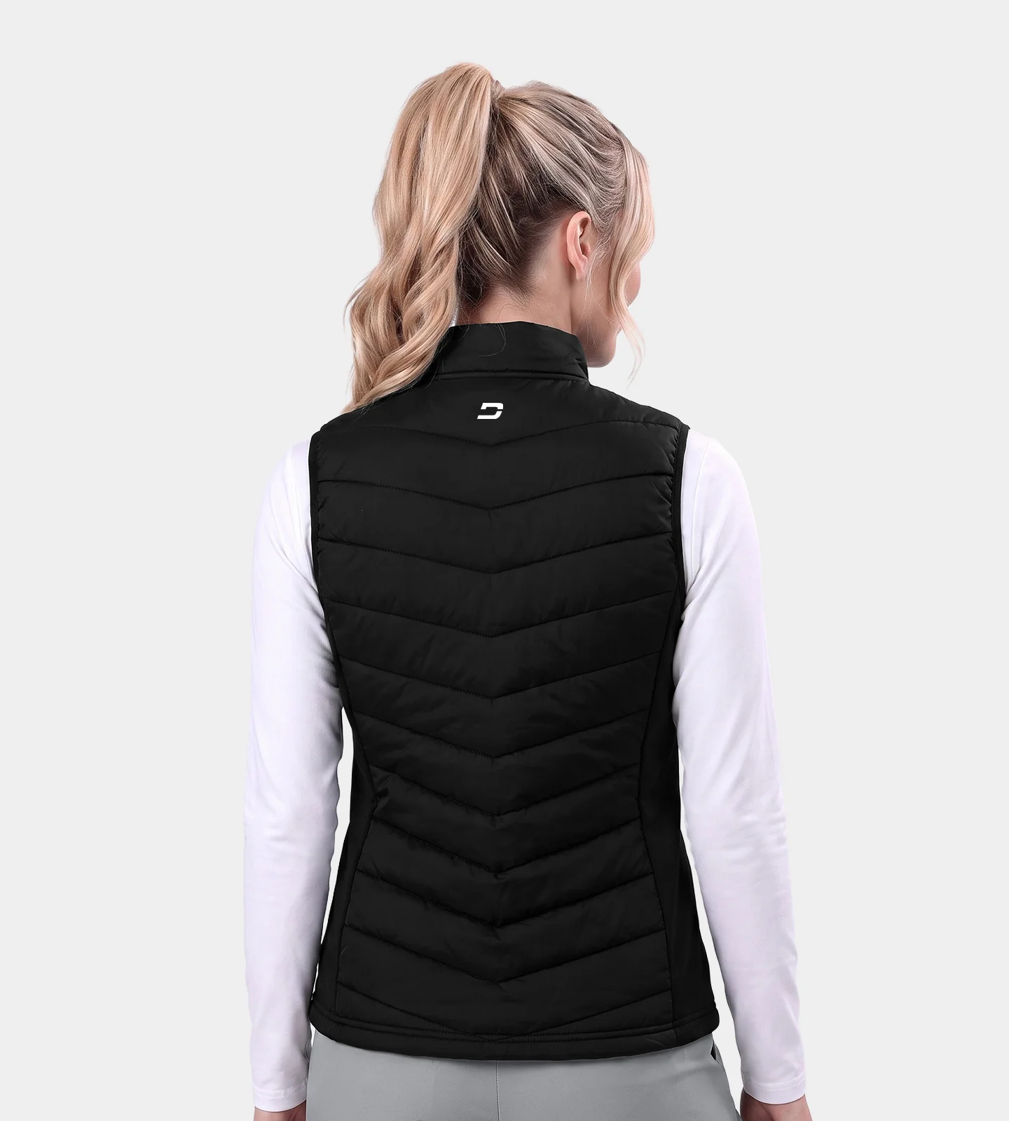 LADIES PANAMA GILET - BLACK - Image 2
