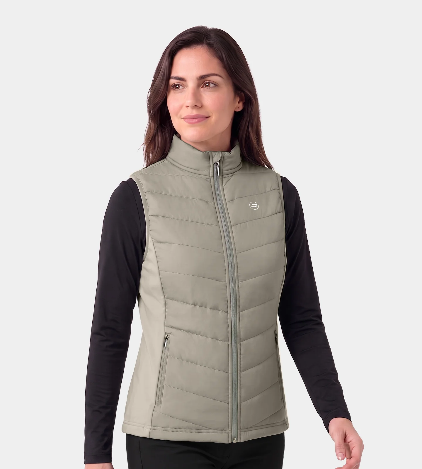 LADIES PANAMA GILET - GREY