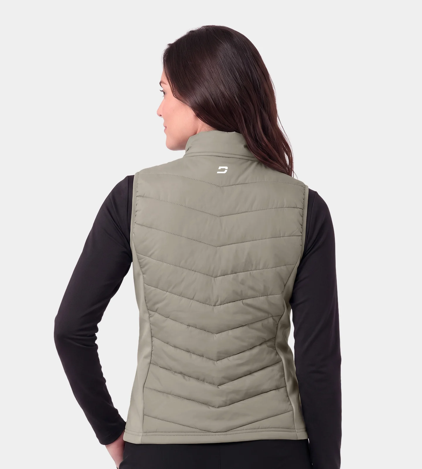 LADIES PANAMA GILET - GREY - Image 2