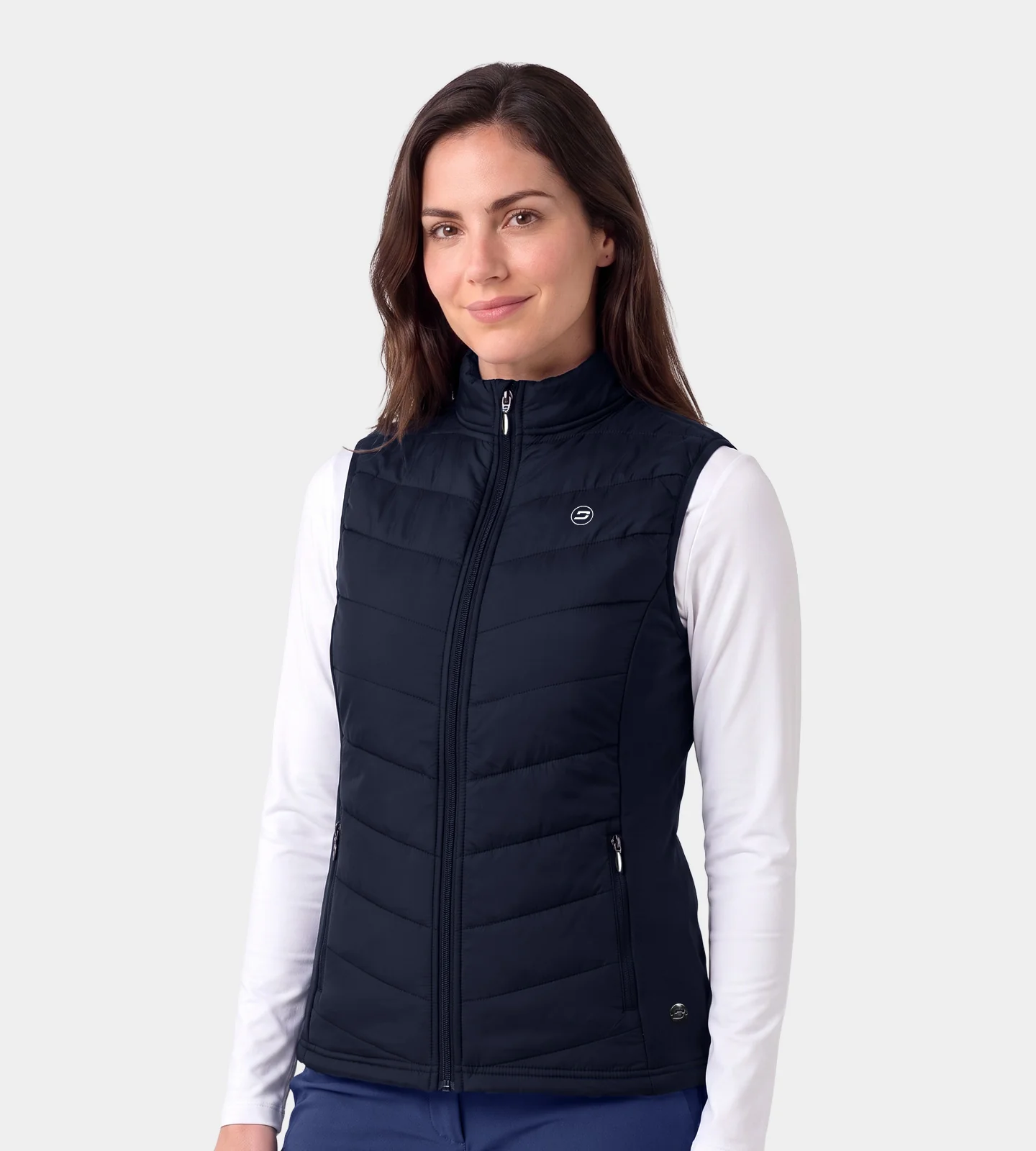 LADIES PANAMA GILET - NAVY