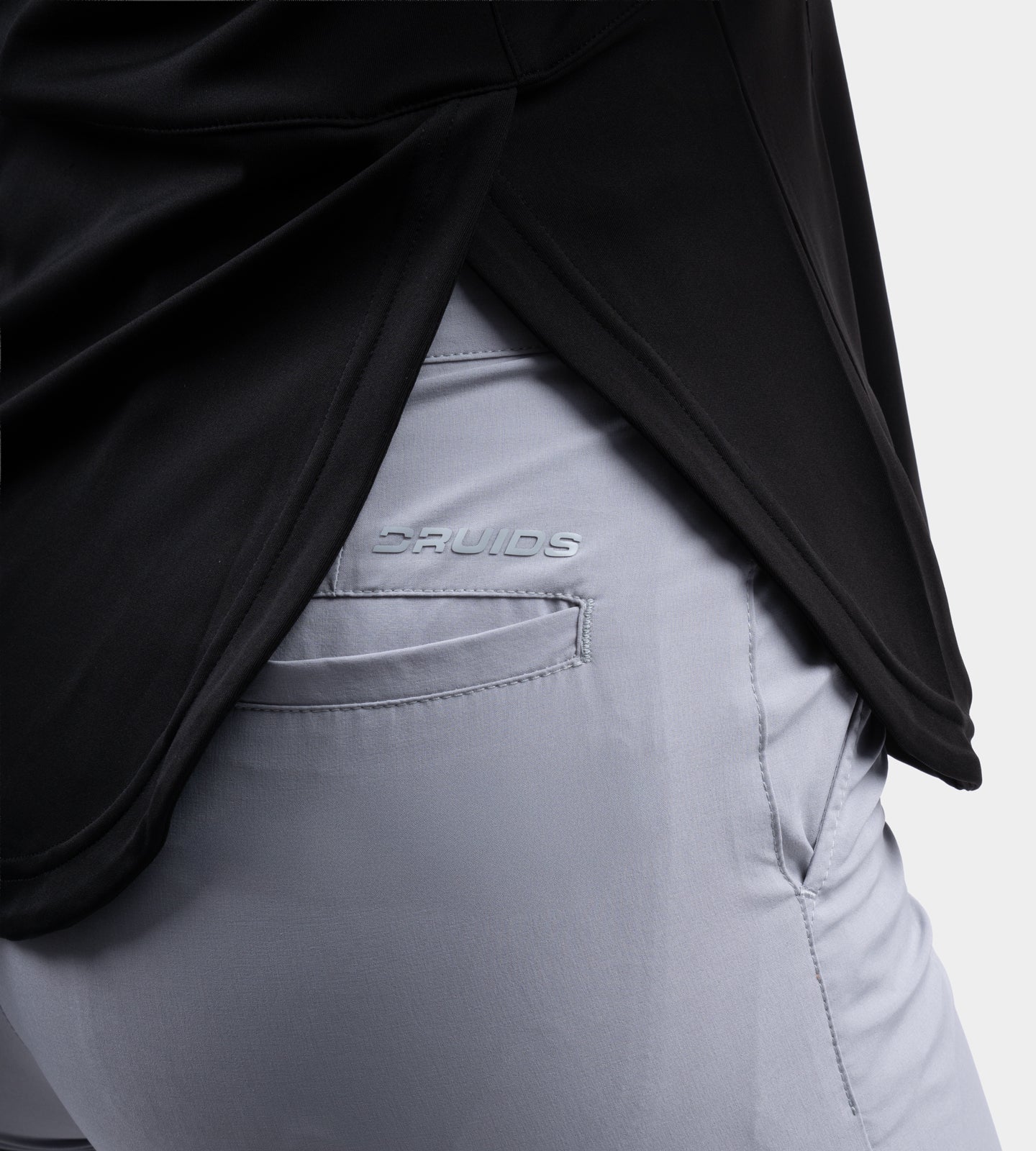 LADIES SPLIT HEM MIDLAYER - BLACK - Image 3