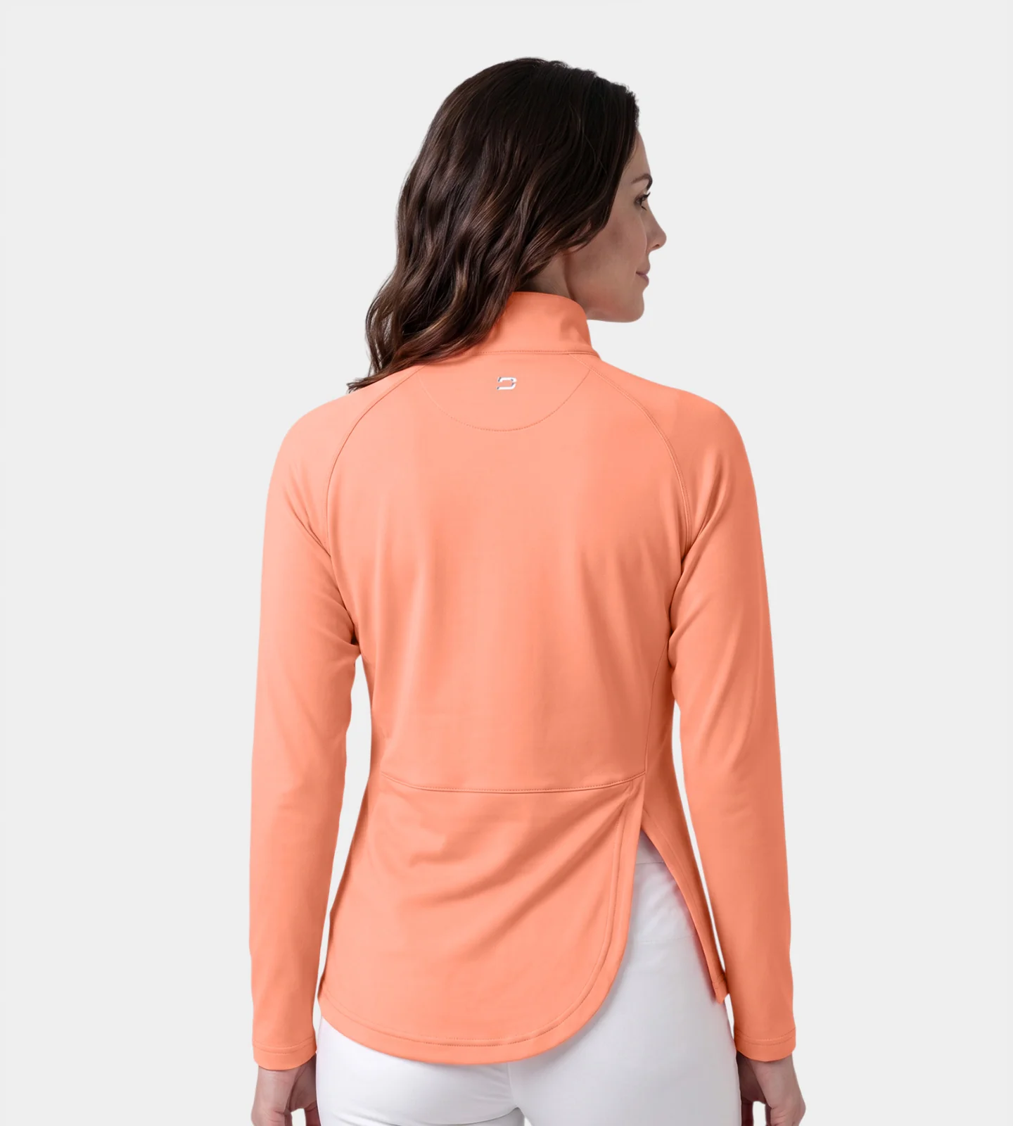 LADIES SPLIT HEM MIDLAYER - CORAL - Image 2