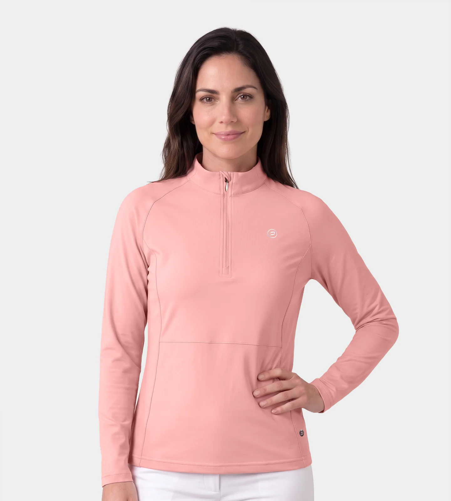 LADIES SPLIT HEM MIDLAYER - PINK
