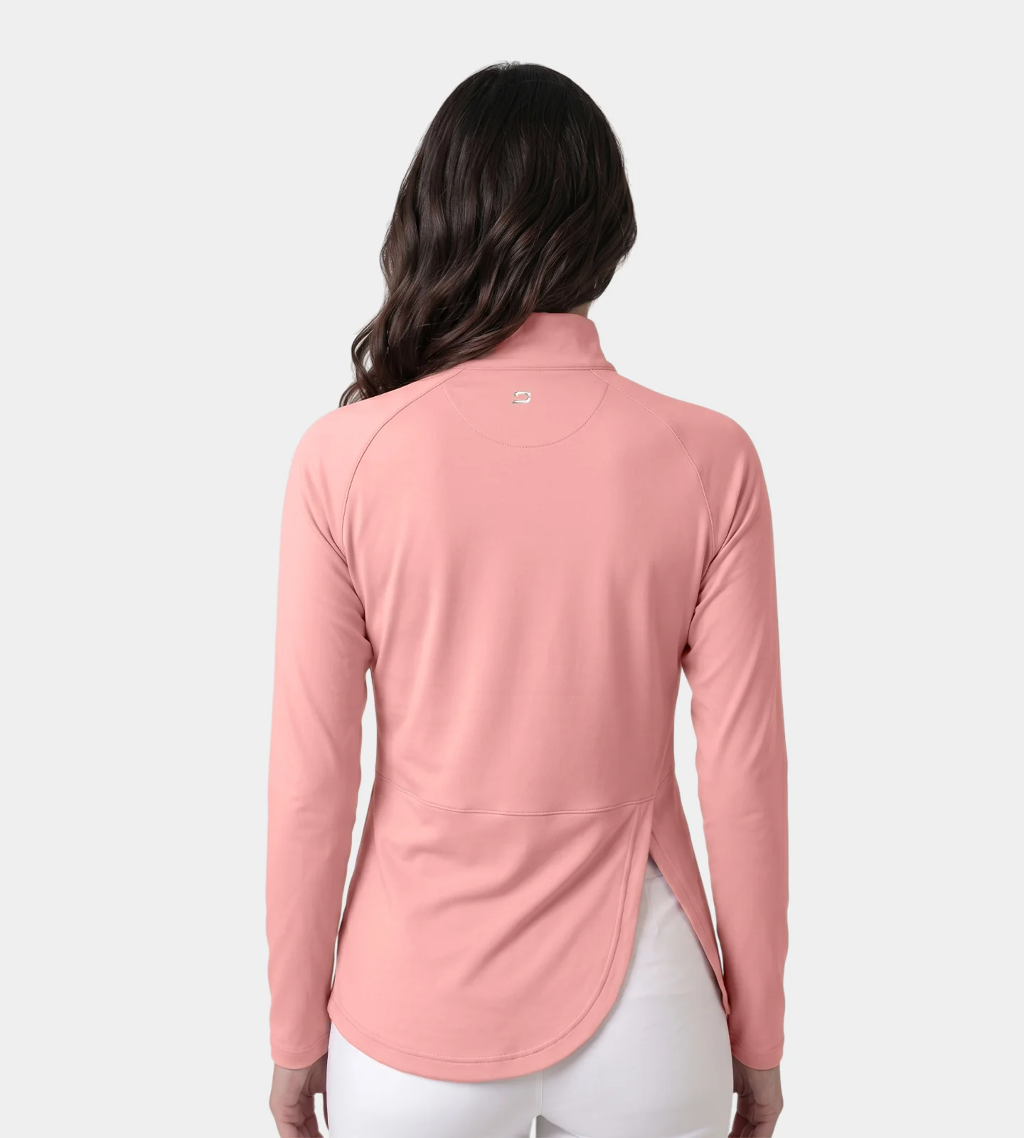 LADIES SPLIT HEM MIDLAYER - PINK - Image 2