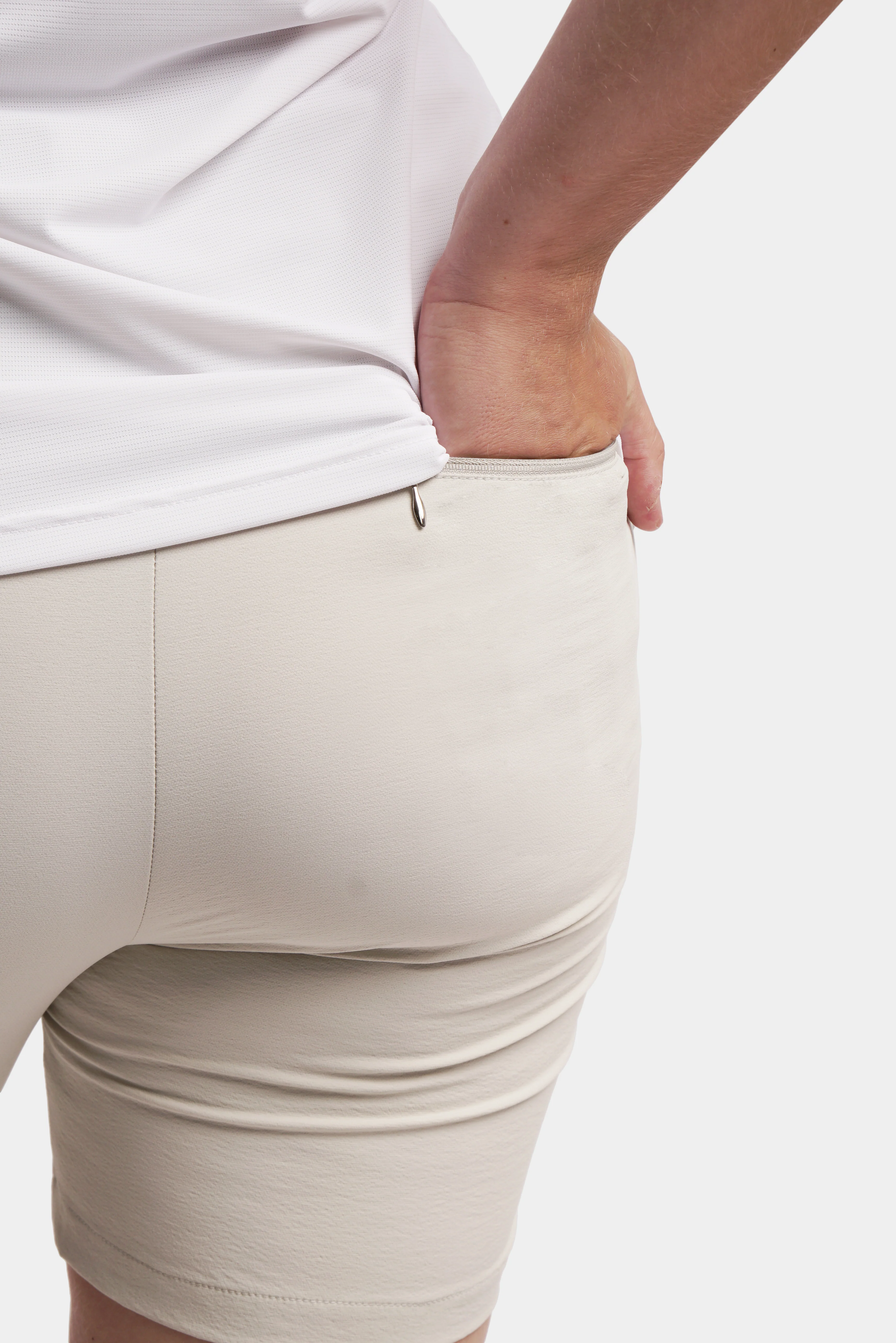 LADIES SUPREME SHORTS - STONE - Image 3