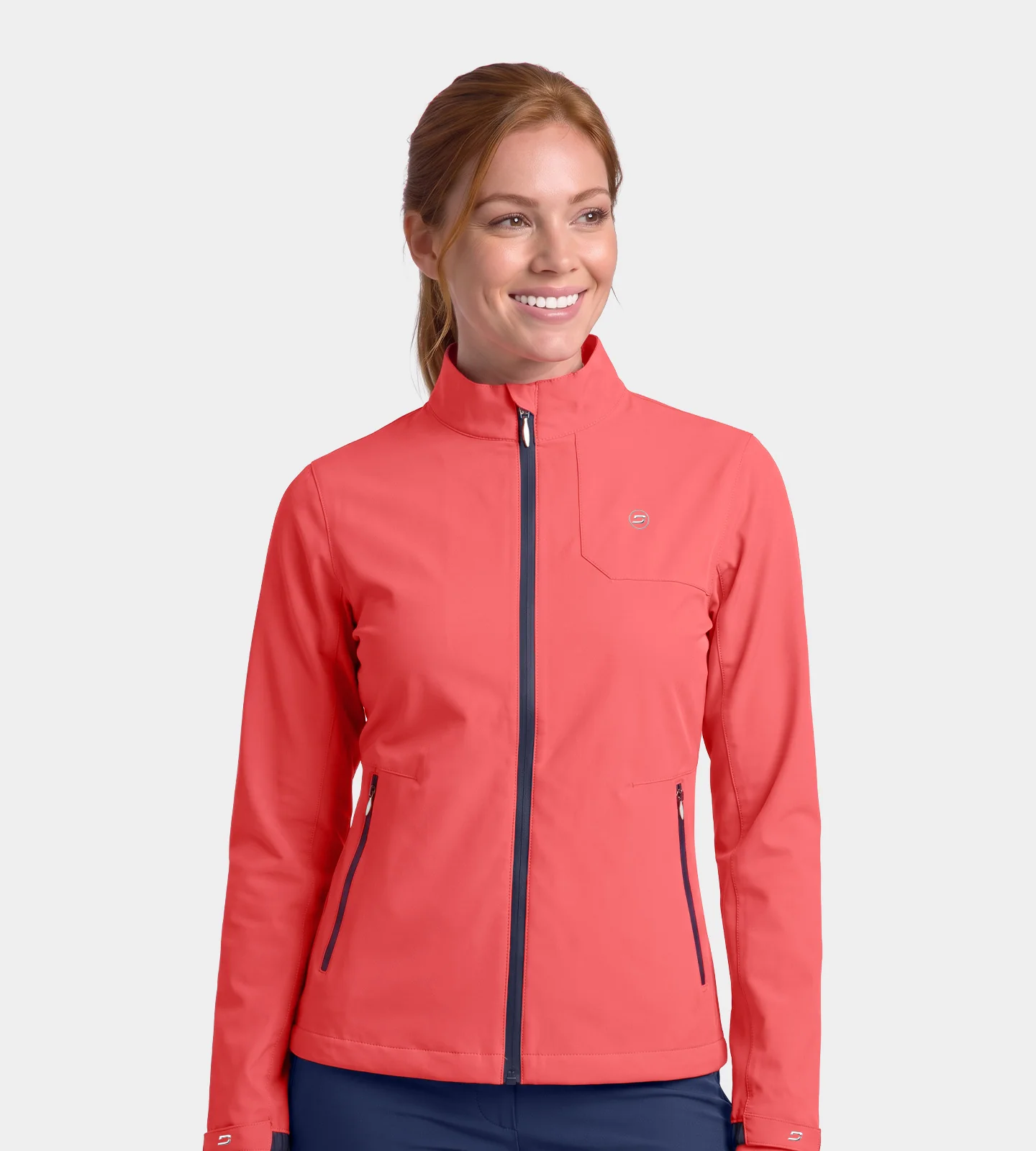 LADIES VENUS RAIN JACKET - CORAL