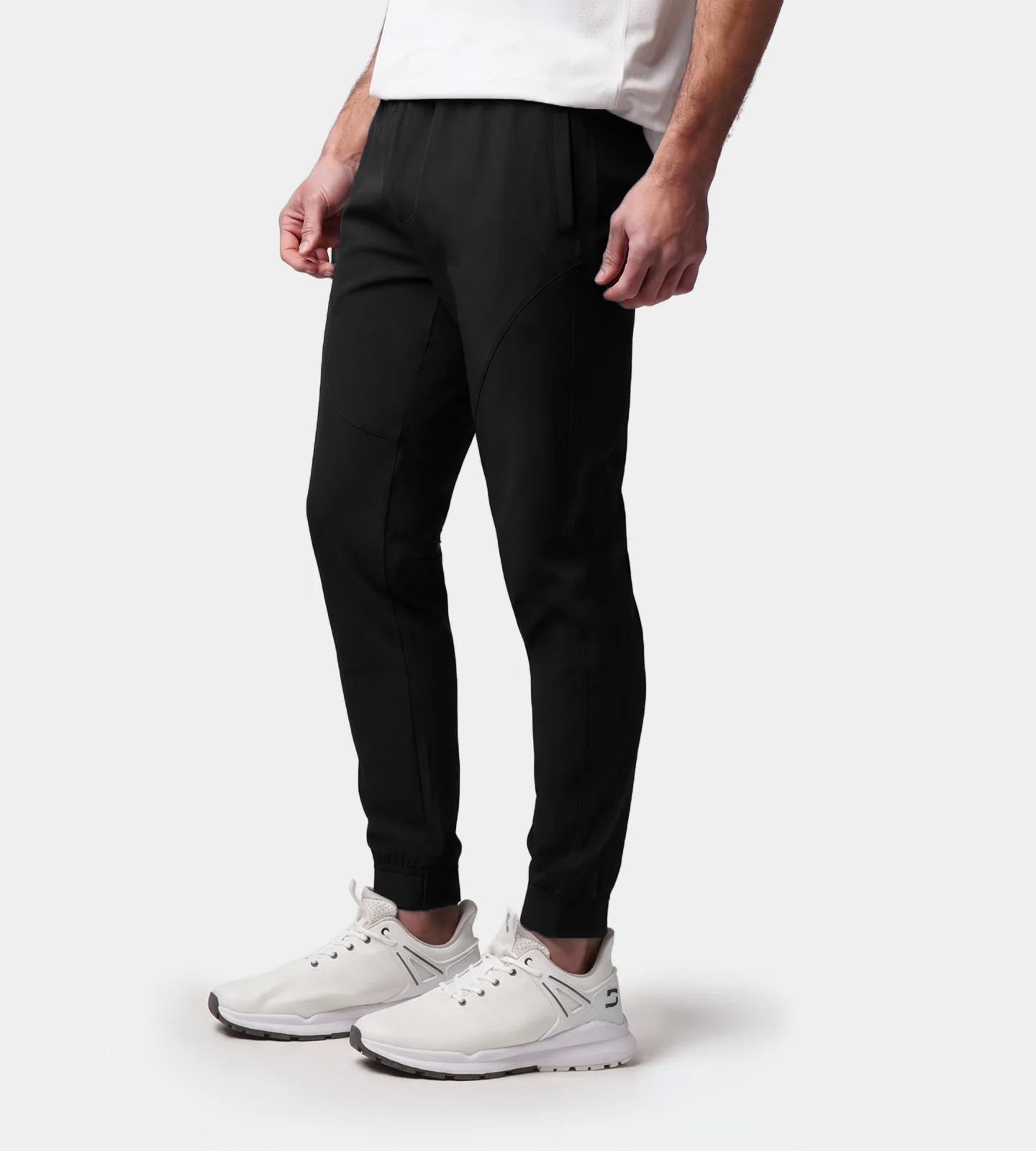LUXE GOLF JOGGERS - BLACK - Image 3
