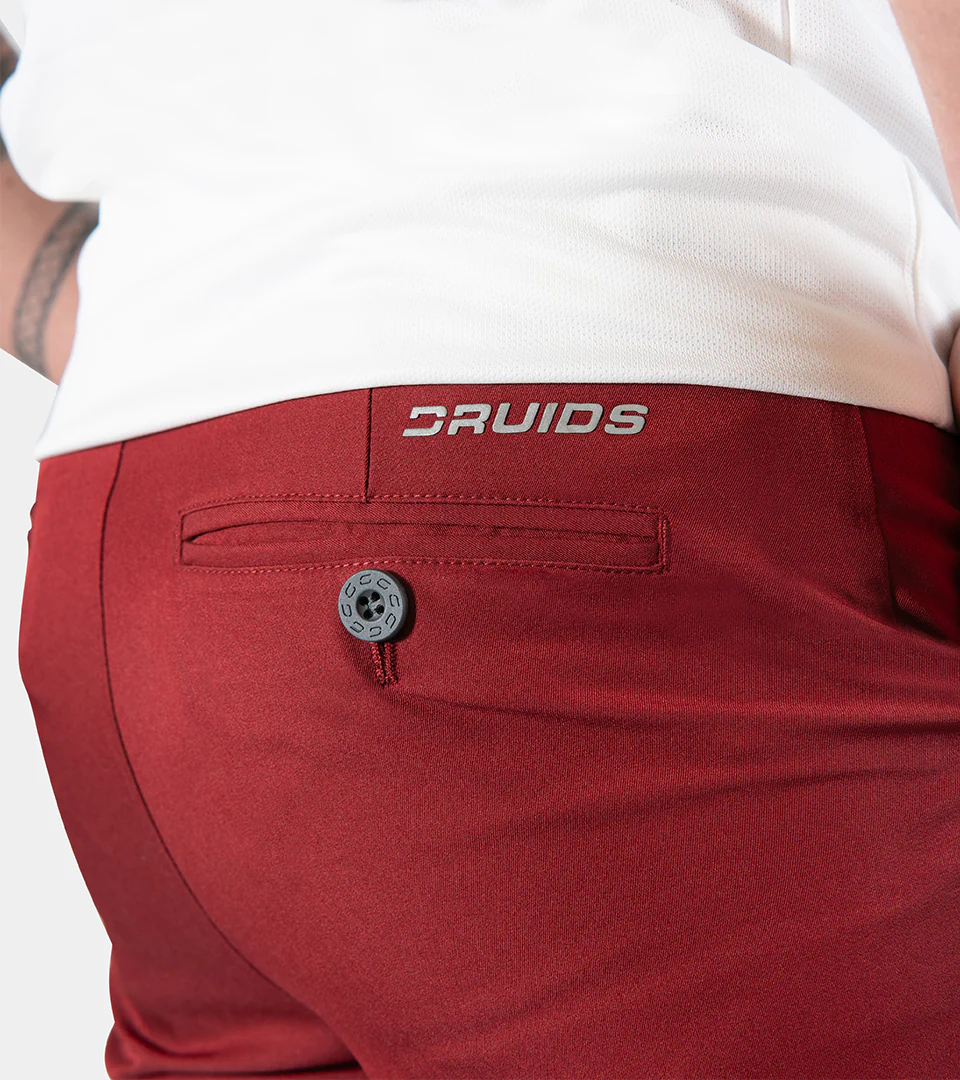 MEN'S GOLF JOGGERS - BURGUNDY - Image 4
