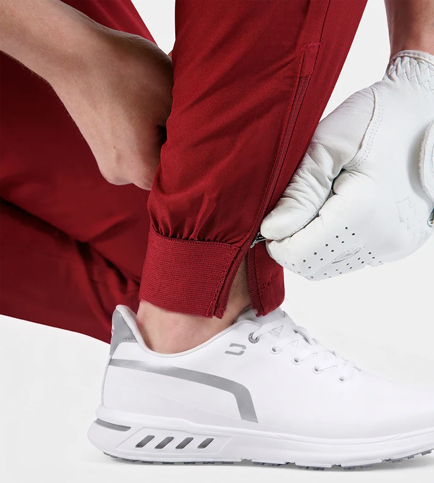 MEN'S GOLF JOGGERS - BURGUNDY - Image 6