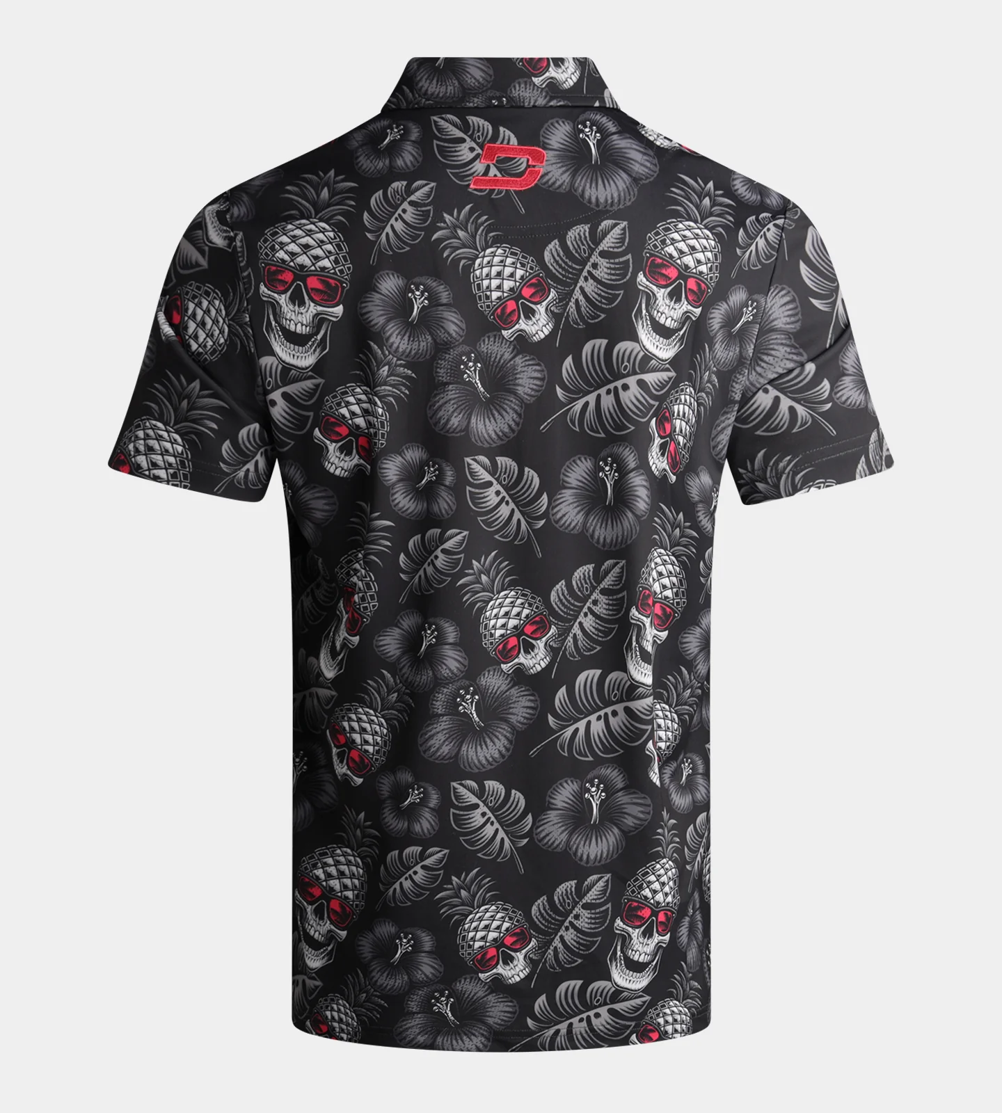 PINEAPPLE SKULLZ POLO - BLACK / PINK - Image 3