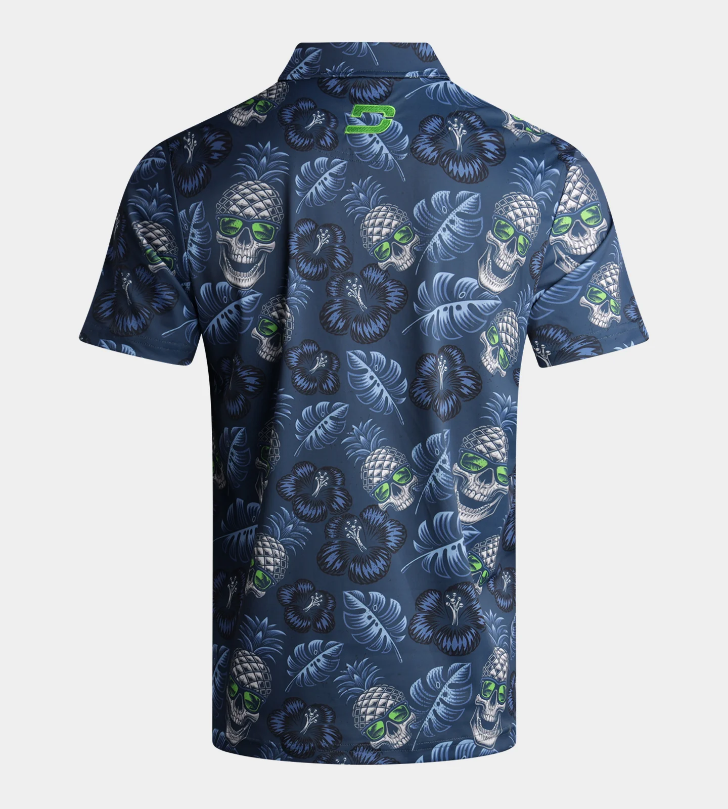 PINEAPPLE SKULLZ POLO - NAVY / LIME - Image 3